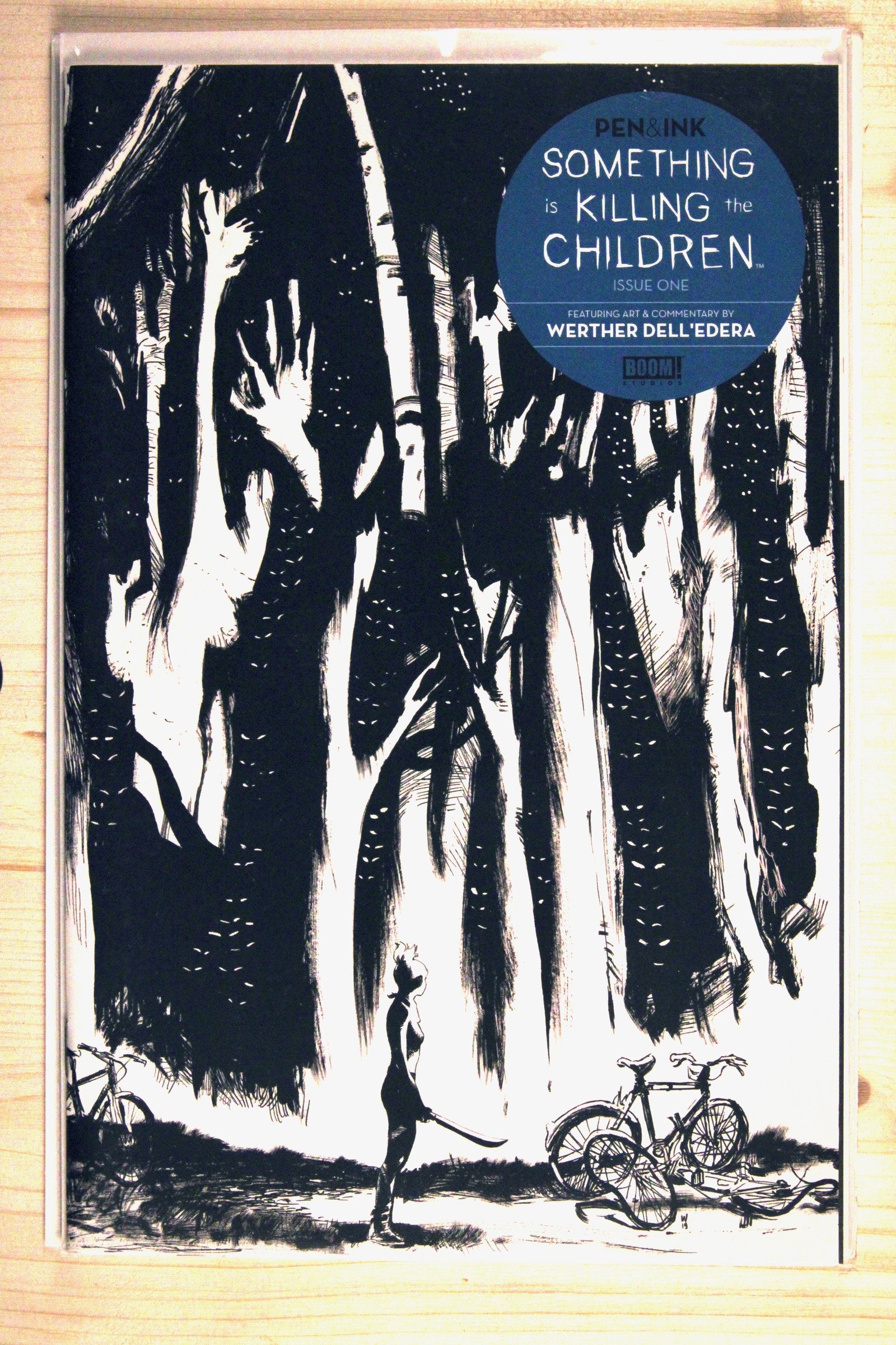 Something is Killing the Children #1 – Boom! Studios (2023) 9.6 NM+ James Tynion IV story | Pen & Ink Variant - featuring art & commentary by Werther Dell'Edera, black and white ink art edition