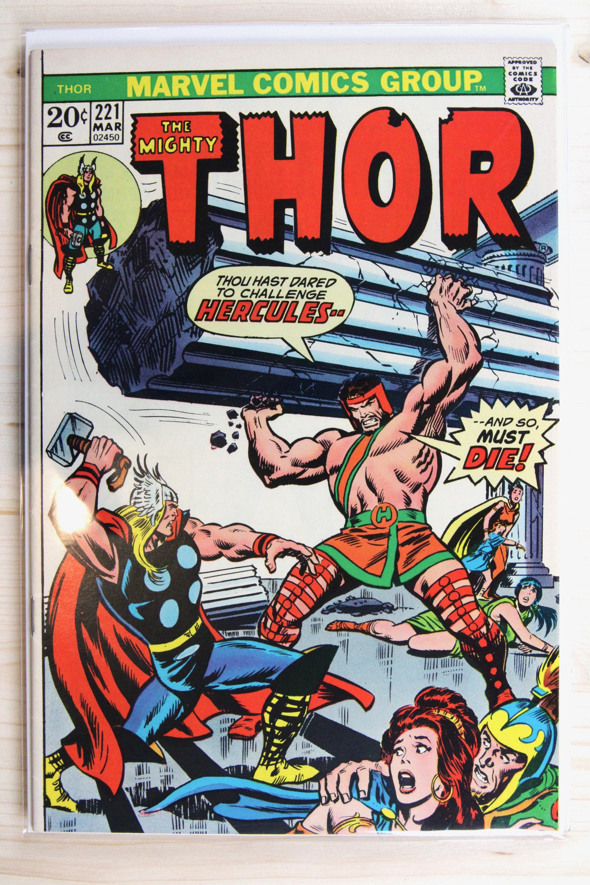 Thor #221 – Marvel (1974) 7.5 VF- John Romita cover