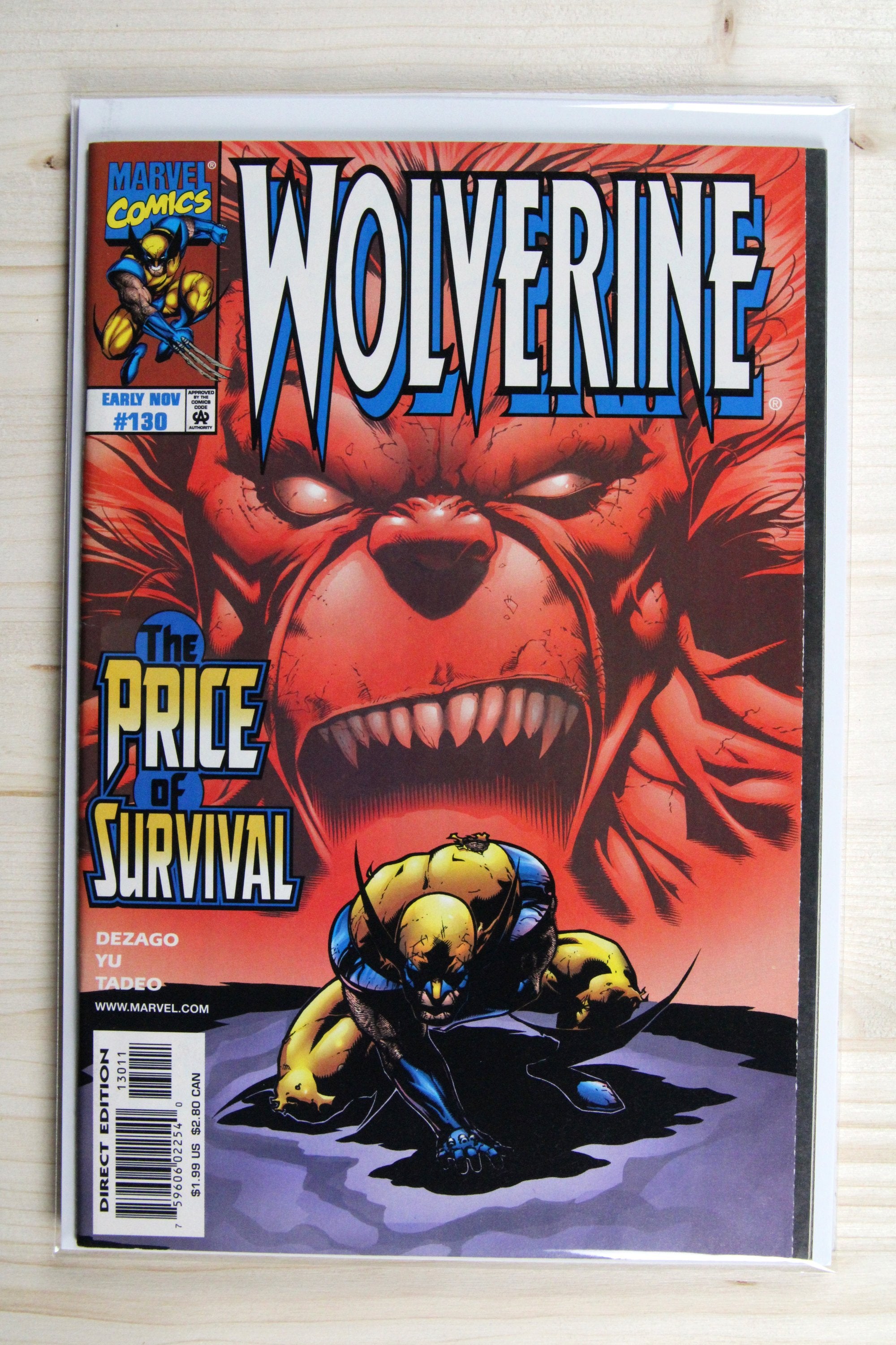 Wolverine #130 – Marvel (1998) 9.2 NM- Survival of the Fittest