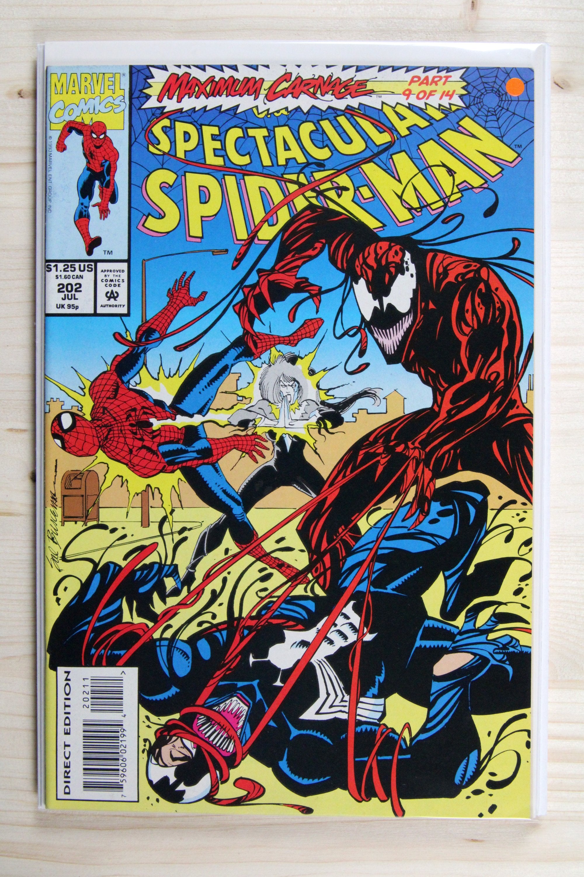 The Spectacular Spider-Man #202 – Marvel (1993) 9.2 NM- Maximum Carnage