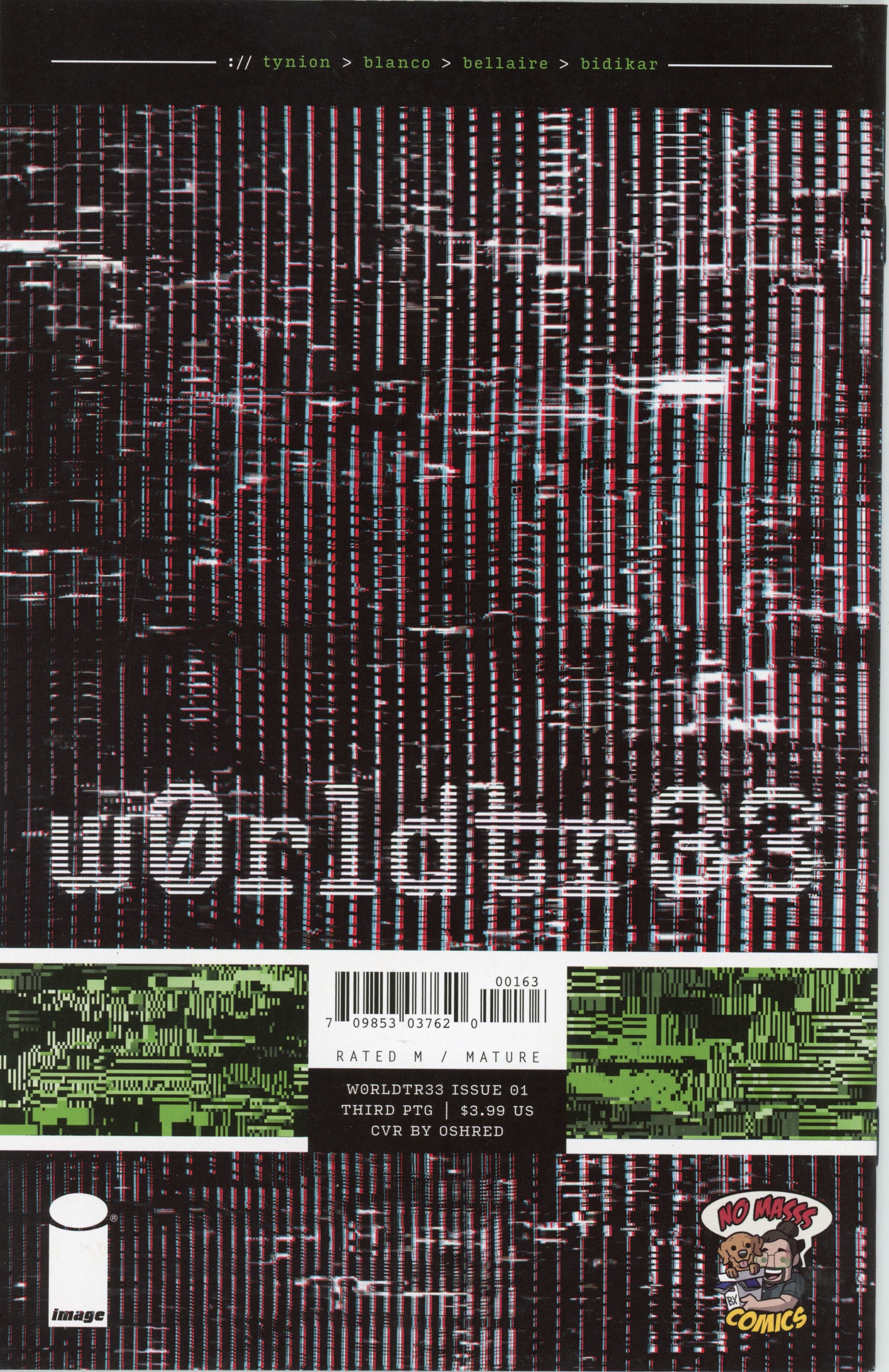 W0rldtr33 #1 – Image Comics (2023) Oshred NYCC Variant ltd. 250 NM Box12