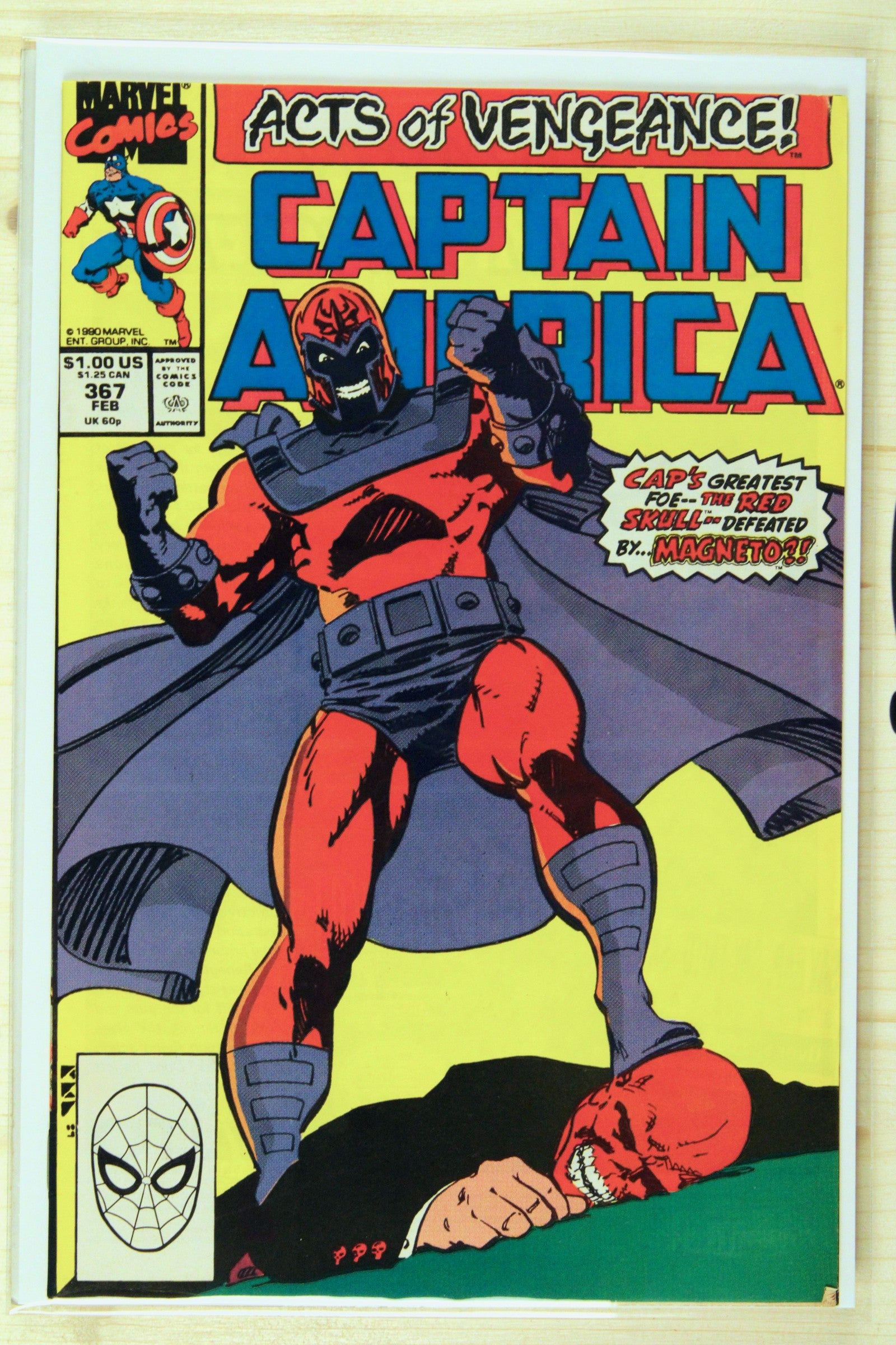 Captain America #367 – Marvel (1990) 8.5 VF+ "Avengers" Acts of Vengeance