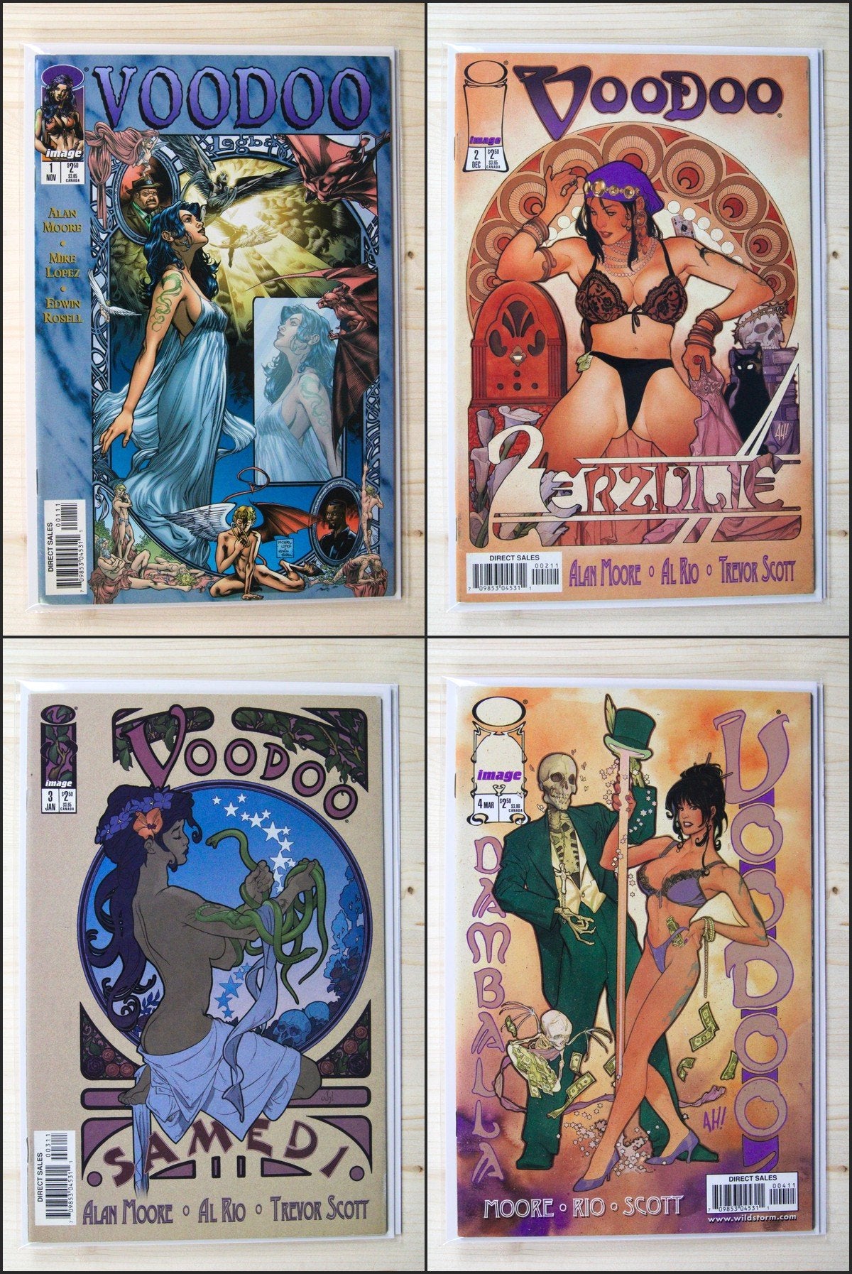 Voodoo #1-4 – Image (1997) Full Series NM Avg. Hughes Covers