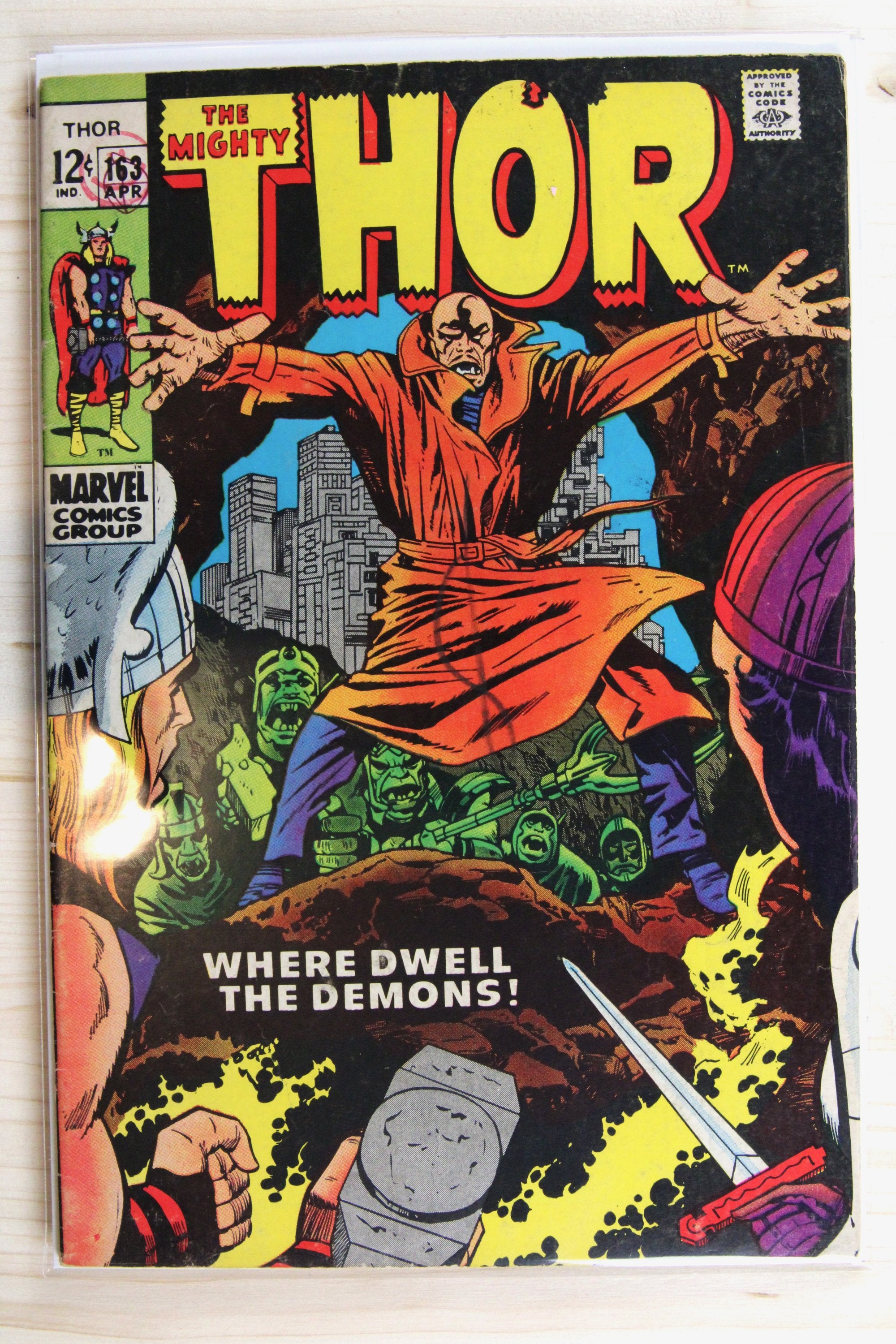 Thor #163 – Marvel (1969) 4.0 VG Jack Kirby art | Stan Lee story