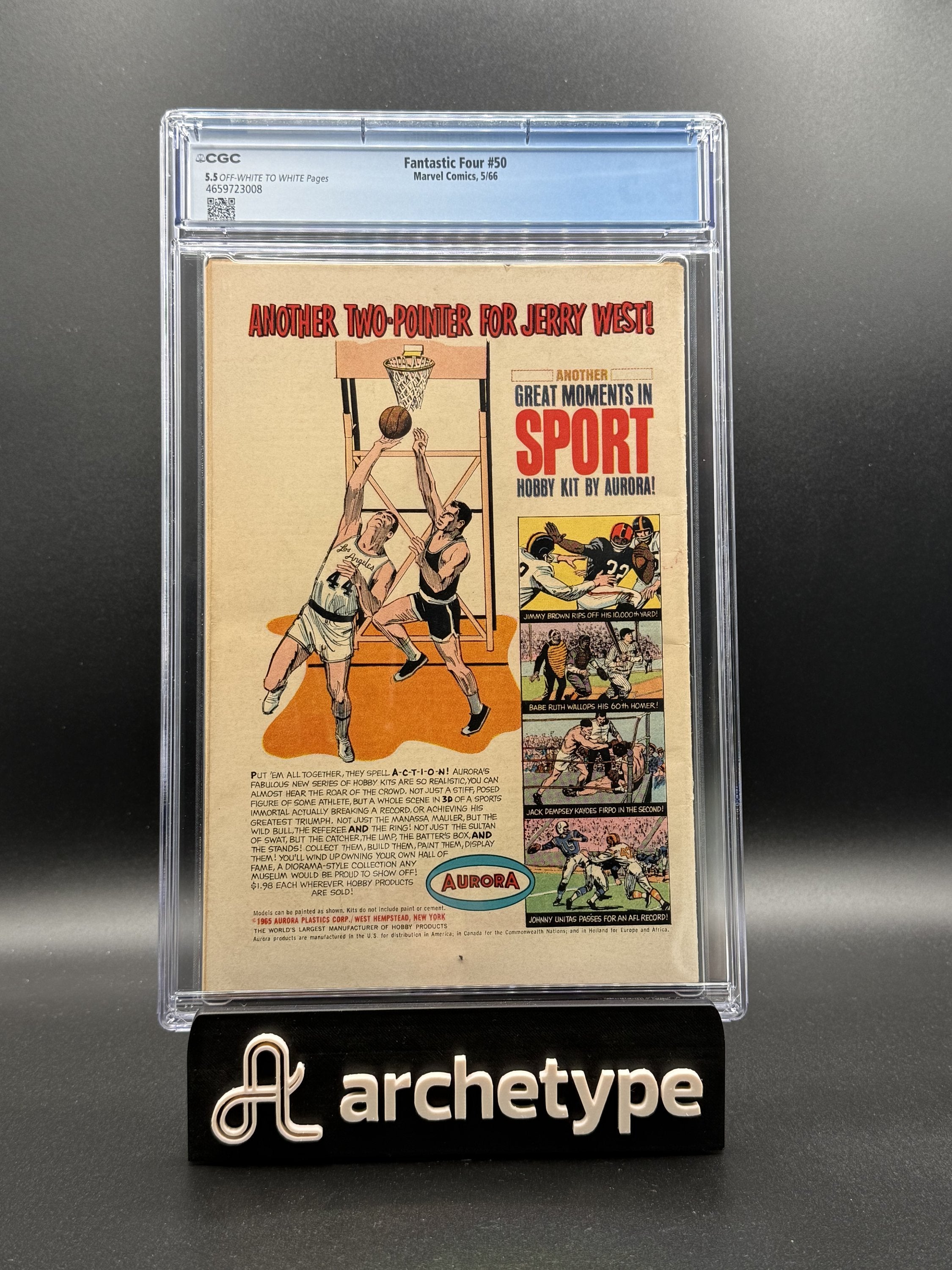 Fantastic Four #50 – Marvel (1966) CGC 5.5 Off-White to White Pages