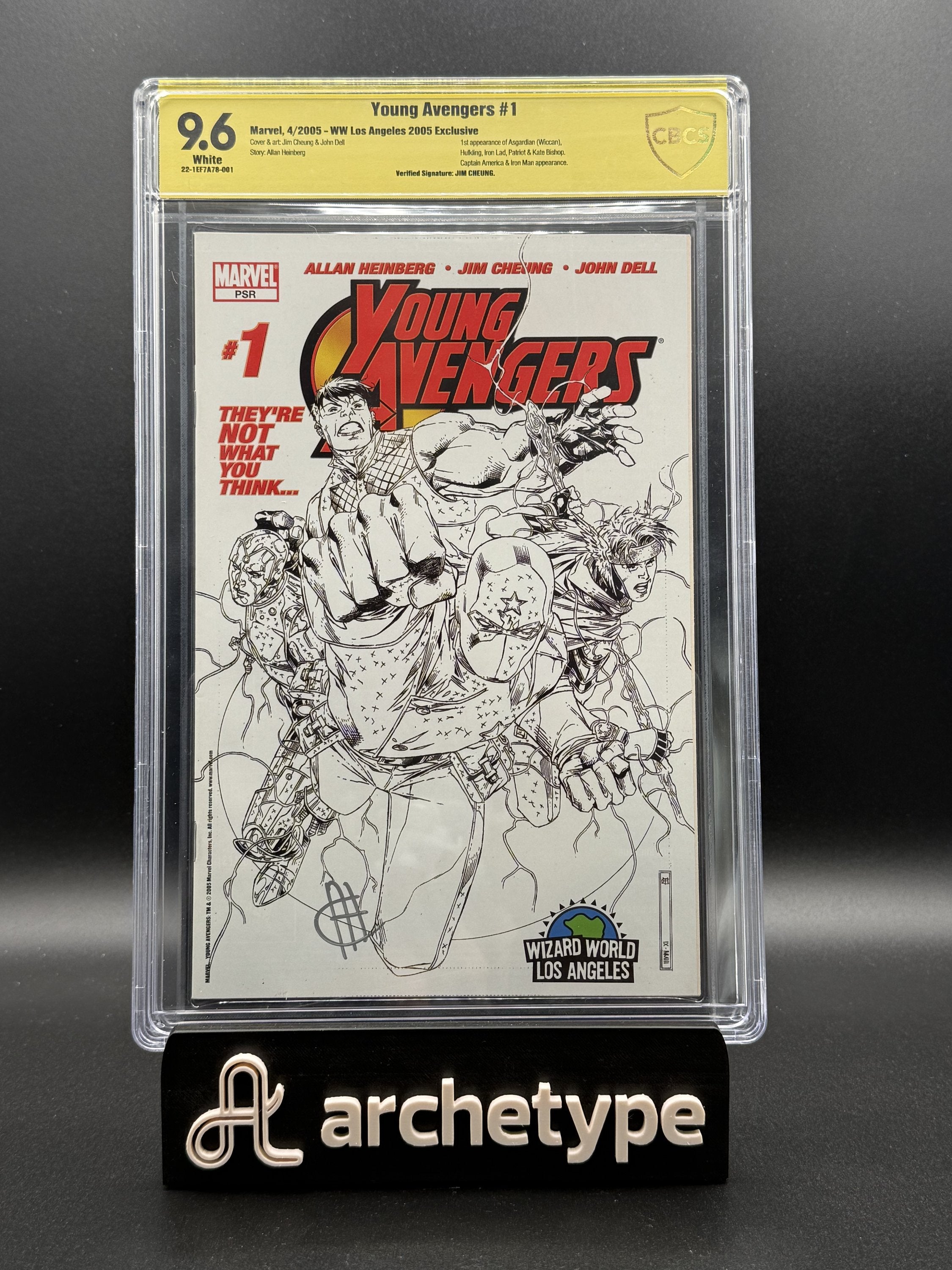 Young Avengers #1 – Marvel (2005) CBCS 9.6 NM+ WW Los Angeles 2005 Cheung Signed
