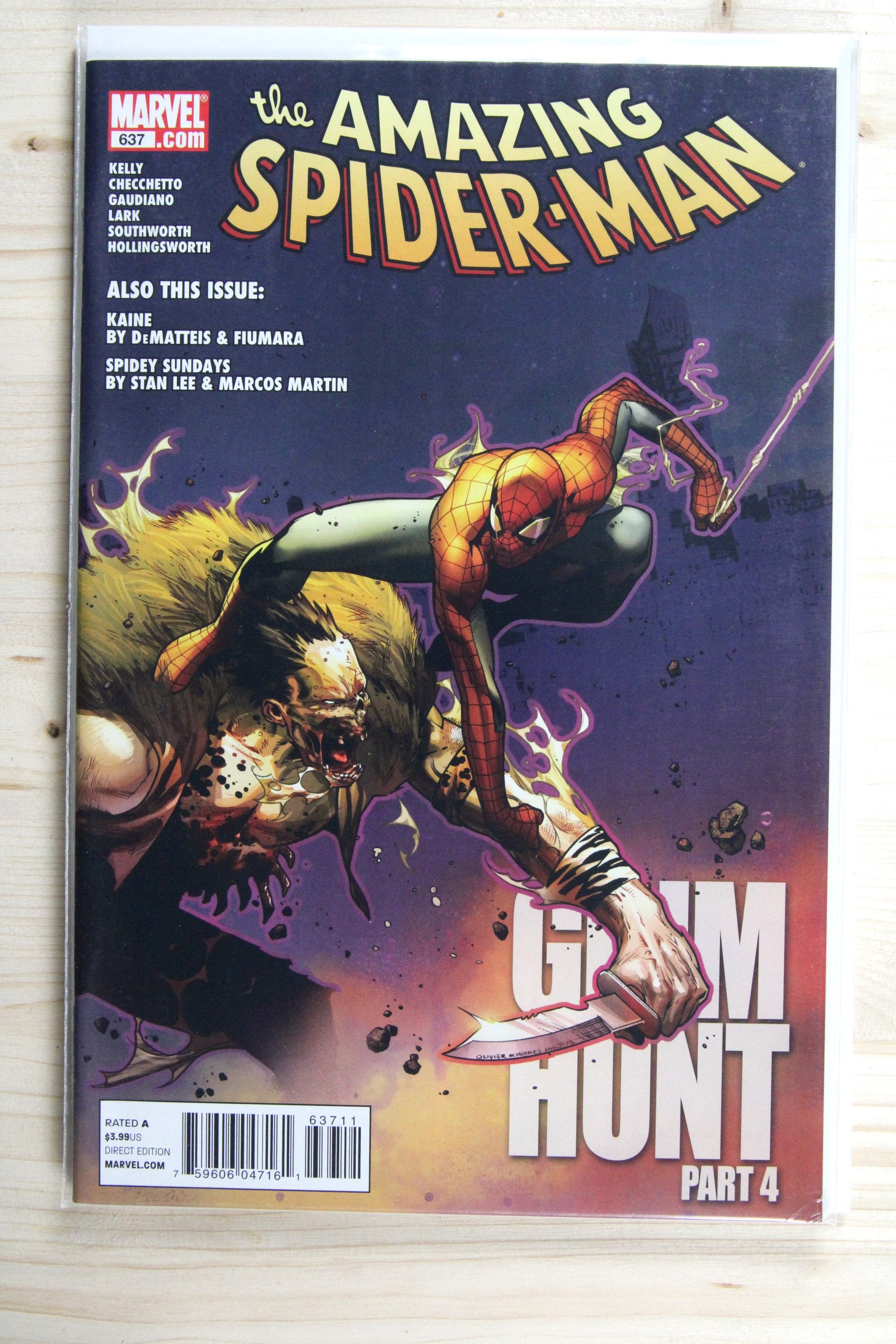 The Amazing Spider-Man #637 – Marvel (2010) 9.4 NM "Kraven the Hunter" Hunting the Hunter | Stan Lee story