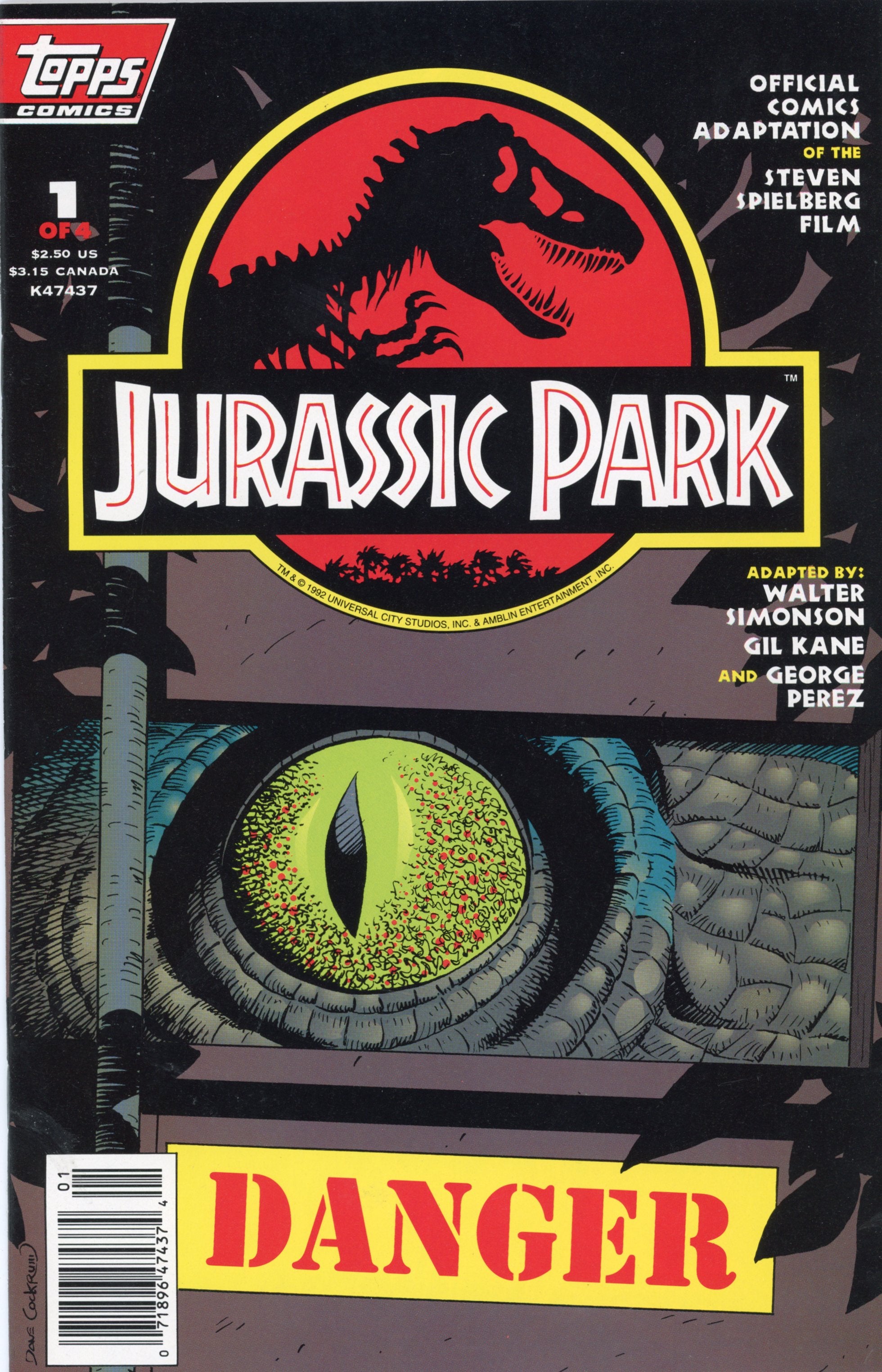 Jurassic Park #1 – Topps (1993) Newsstand