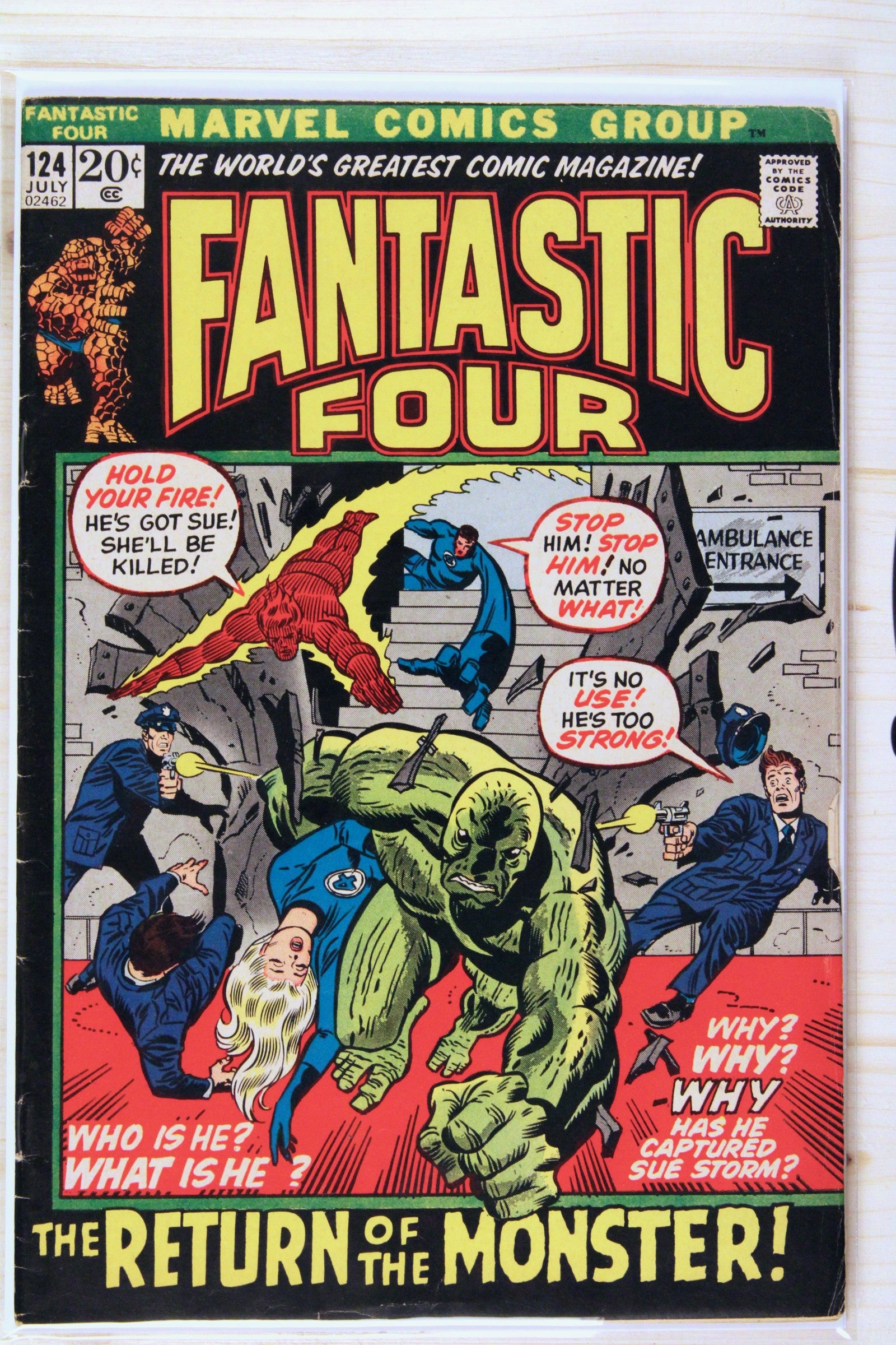 Fantastic Four #124 – Marvel (1972) 6.0 FN Joe Sinnott | Stan Lee story