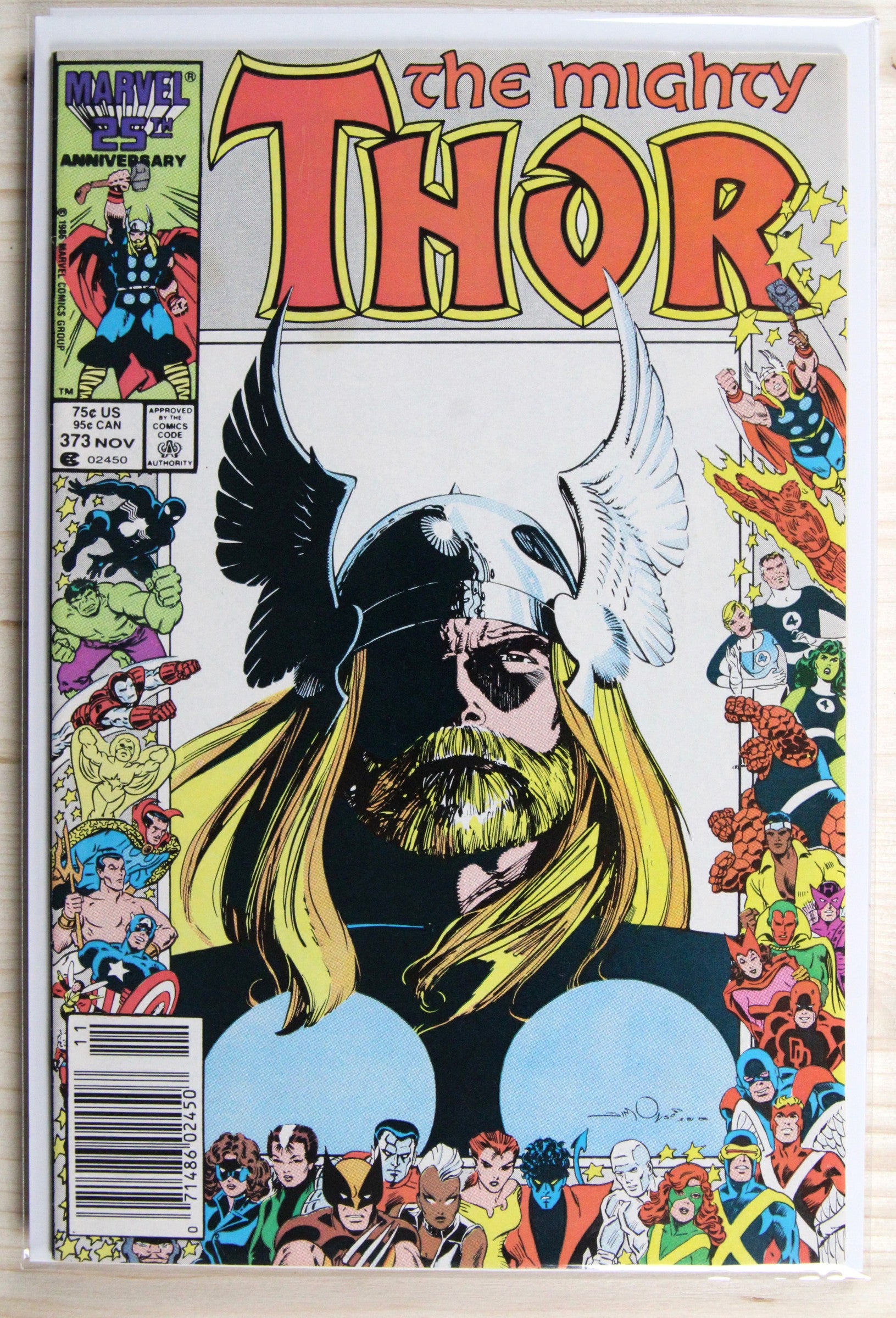Thor #373 – Marvel (1986) 9.0 VF/NM "X-Men" Mutant Massacre | Newsstand