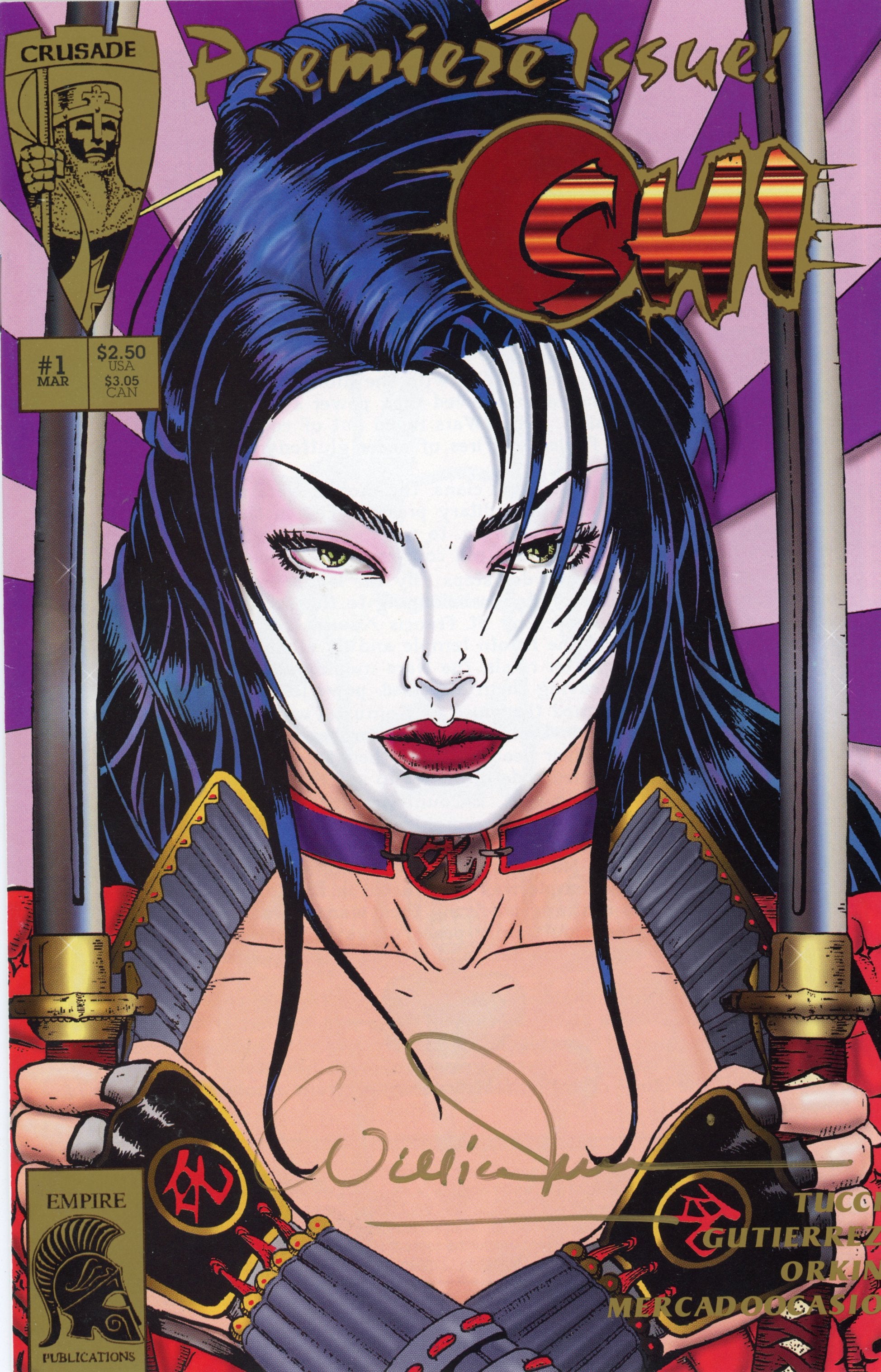 Shi Way of the Warrior #1 – Crusade (1994) NM Comic Book Signed Tucci
