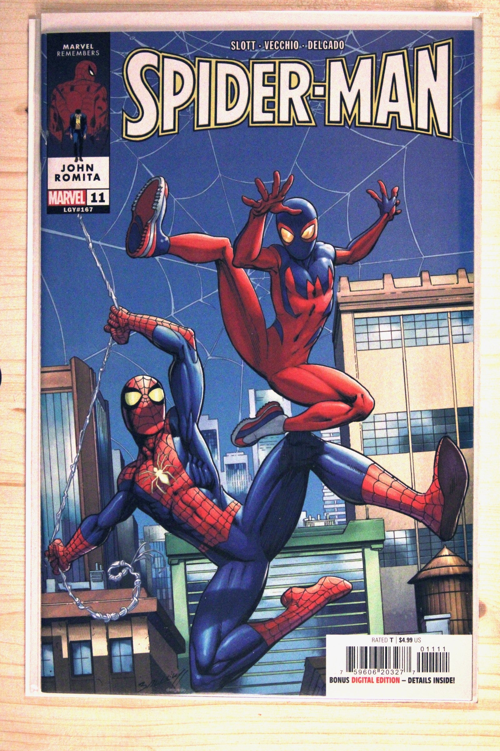 Spider-Man #11 – Marvel (2023) 9.6 NM+ Todd McFarlane story | Marvel Remembers John Romita Variant