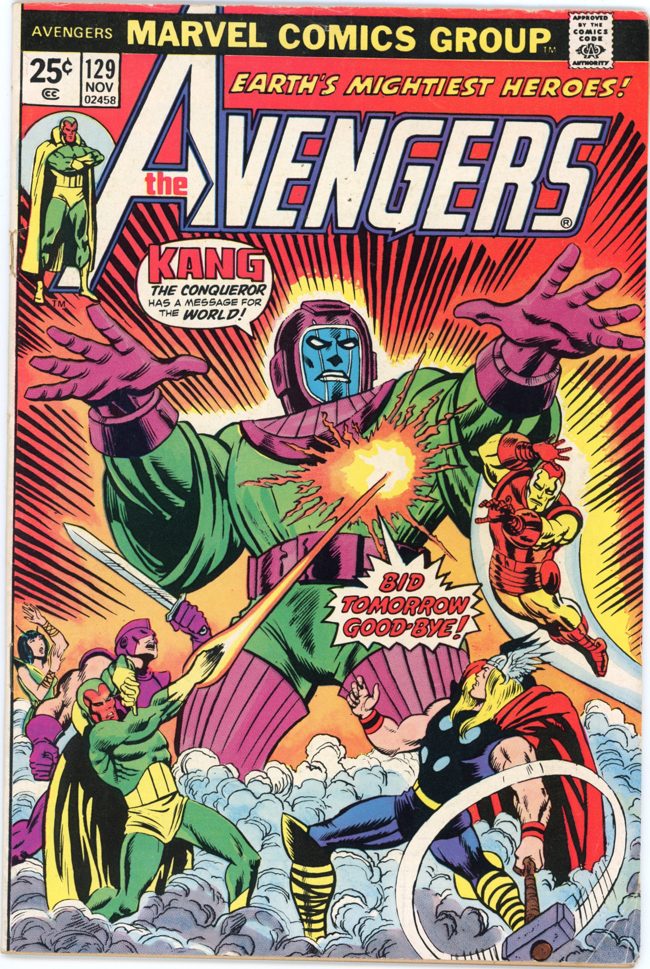 The Avengers #129 – Marvel (1974) FN- 1st Amenhotep