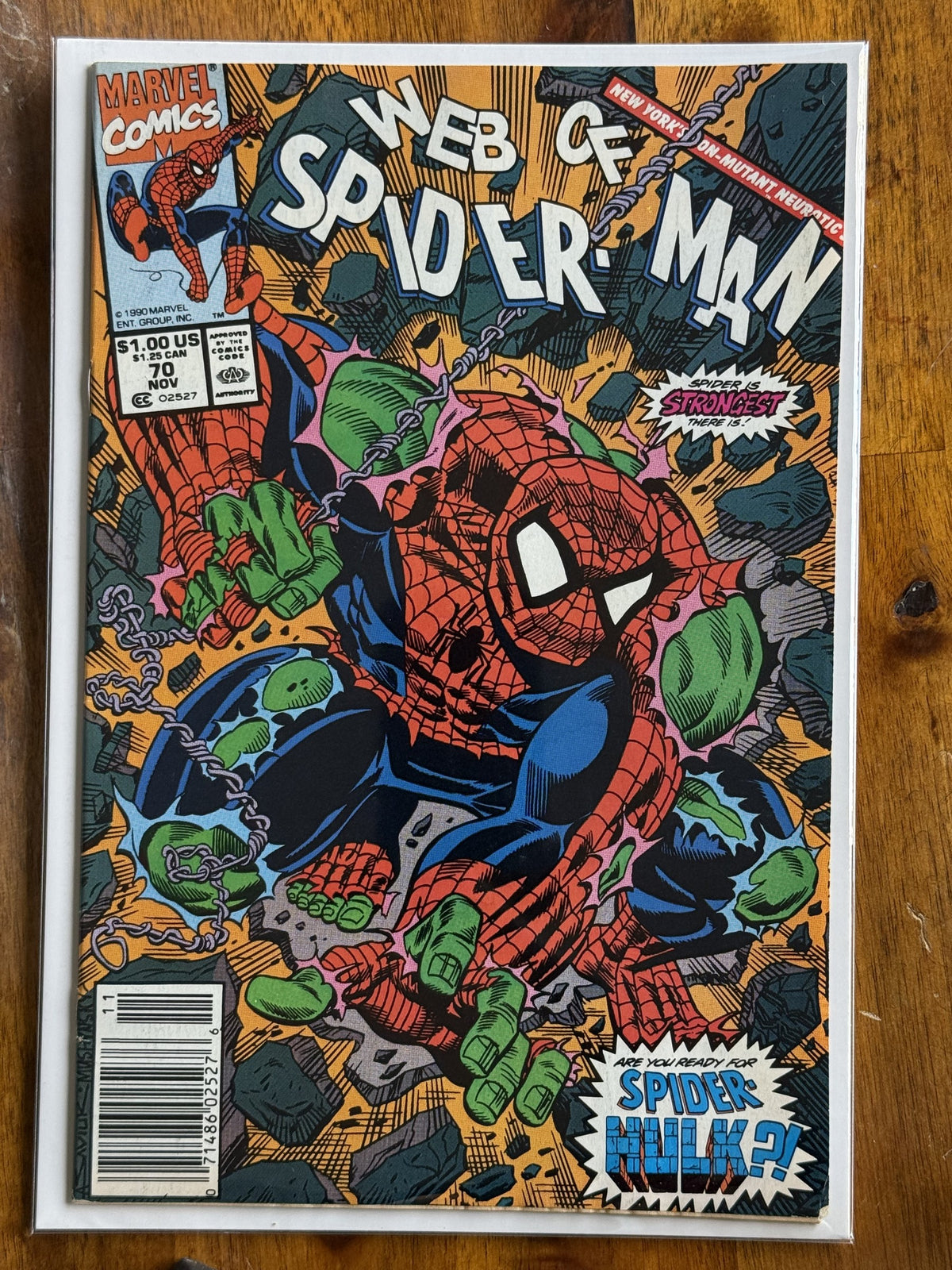Web of Spider-Man #70 Newsstand Edition – Marvel (1990) 8.5 VF+
