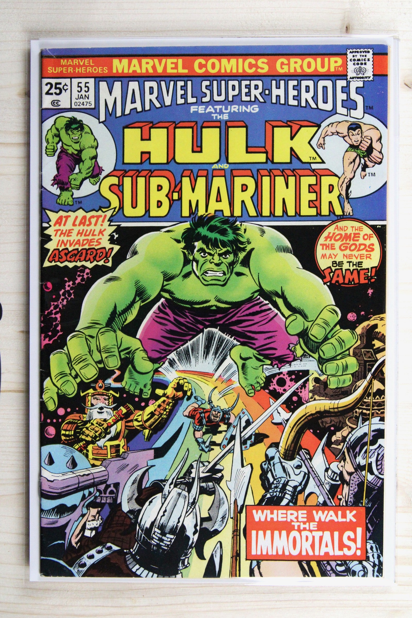 Marvel Super-Heroes #55 – Marvel (1976) 7.5 VF- Jack Kirby art | Stan Lee story