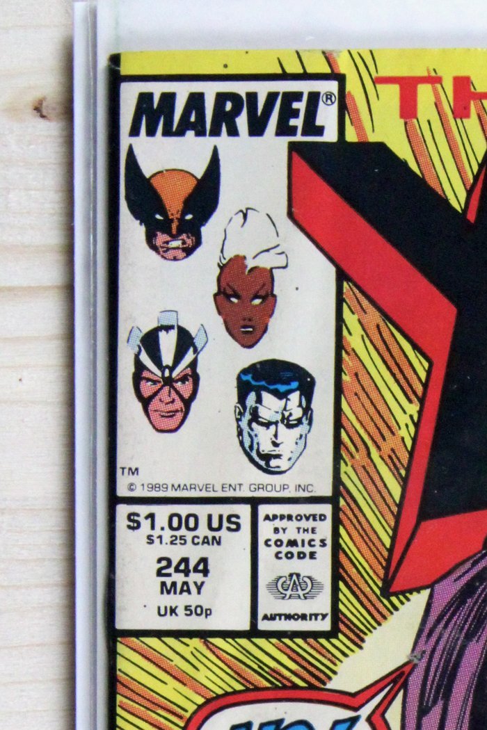 The Uncanny X-Men #244 – Marvel (1989) 8.0 VF Chris Claremont story | Marc Silvestri art