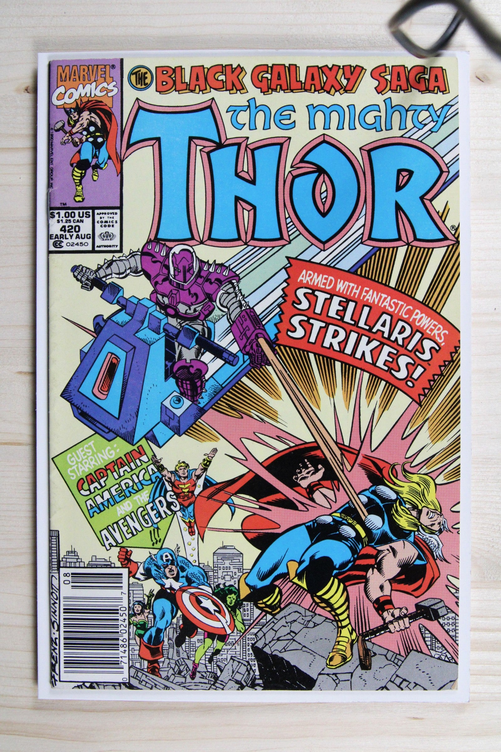 The Mighty Thor #420 – Marvel (1990) 9.0 VF/NM Joe Sinnott | Newsstand
