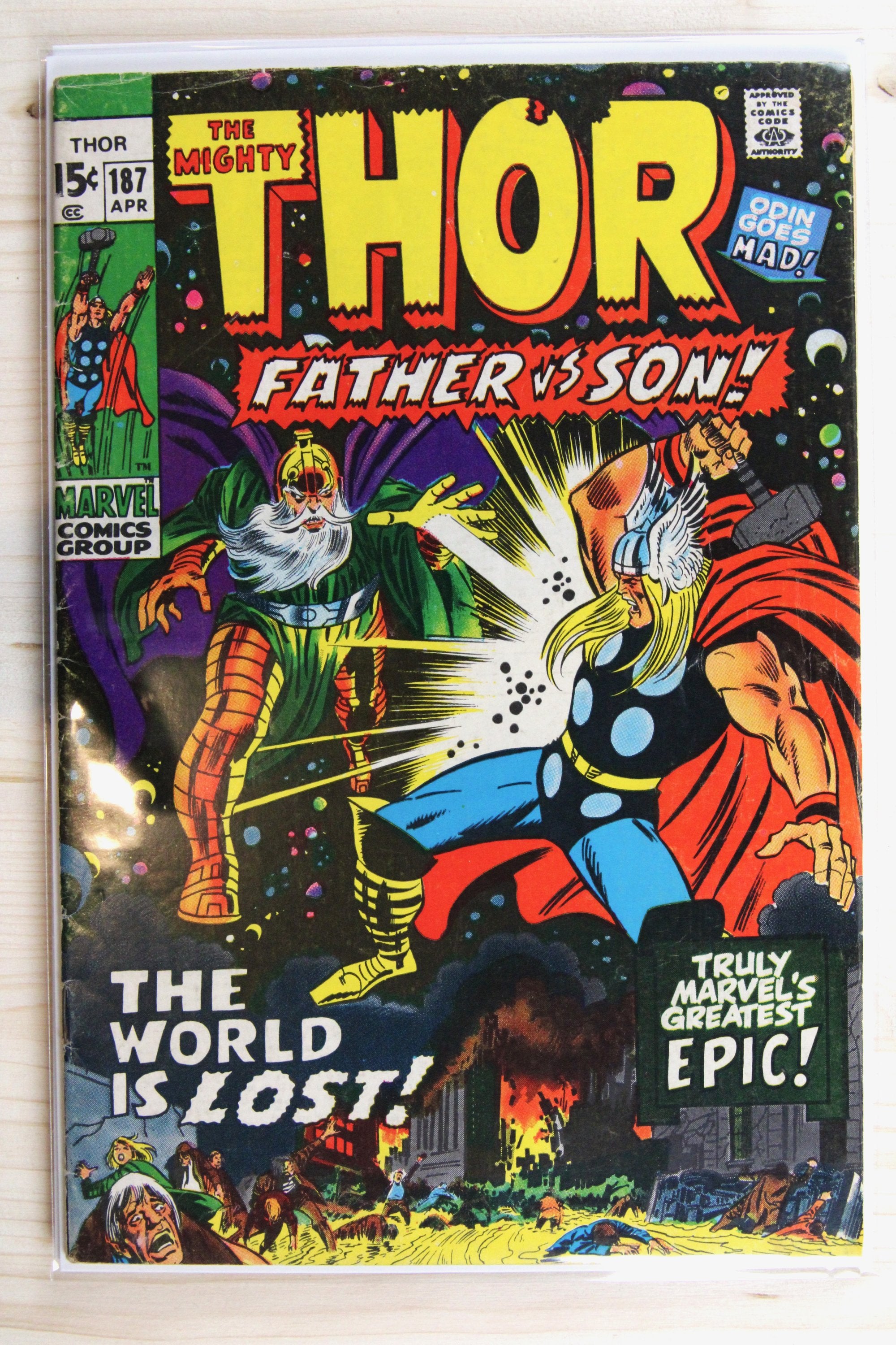 Thor #187 – Marvel (1971) 4.5 VG+ Joe Sinnott | Stan Lee story