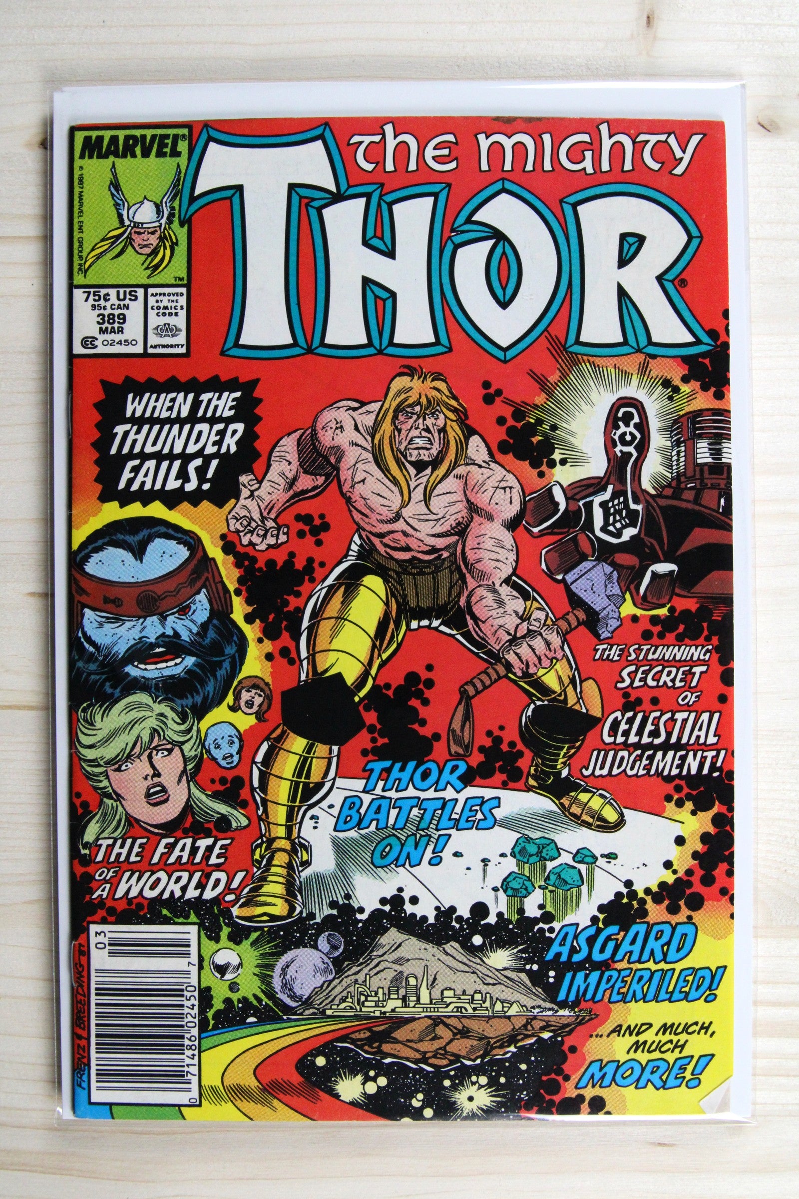 Thor #389 – Marvel (1988) 9.0 VF/NM Alone Against the Celestials