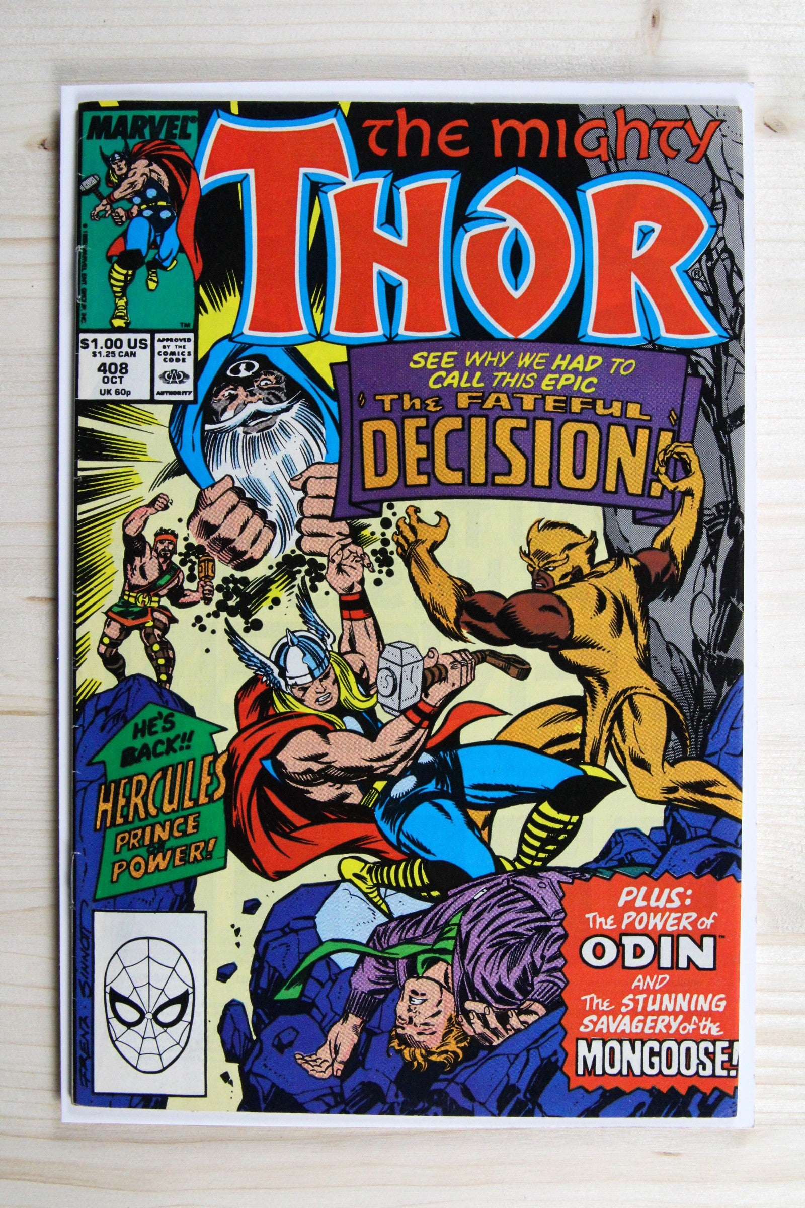 The Mighty Thor #408 – Marvel (1989) 8.0 VF Joe Sinnott