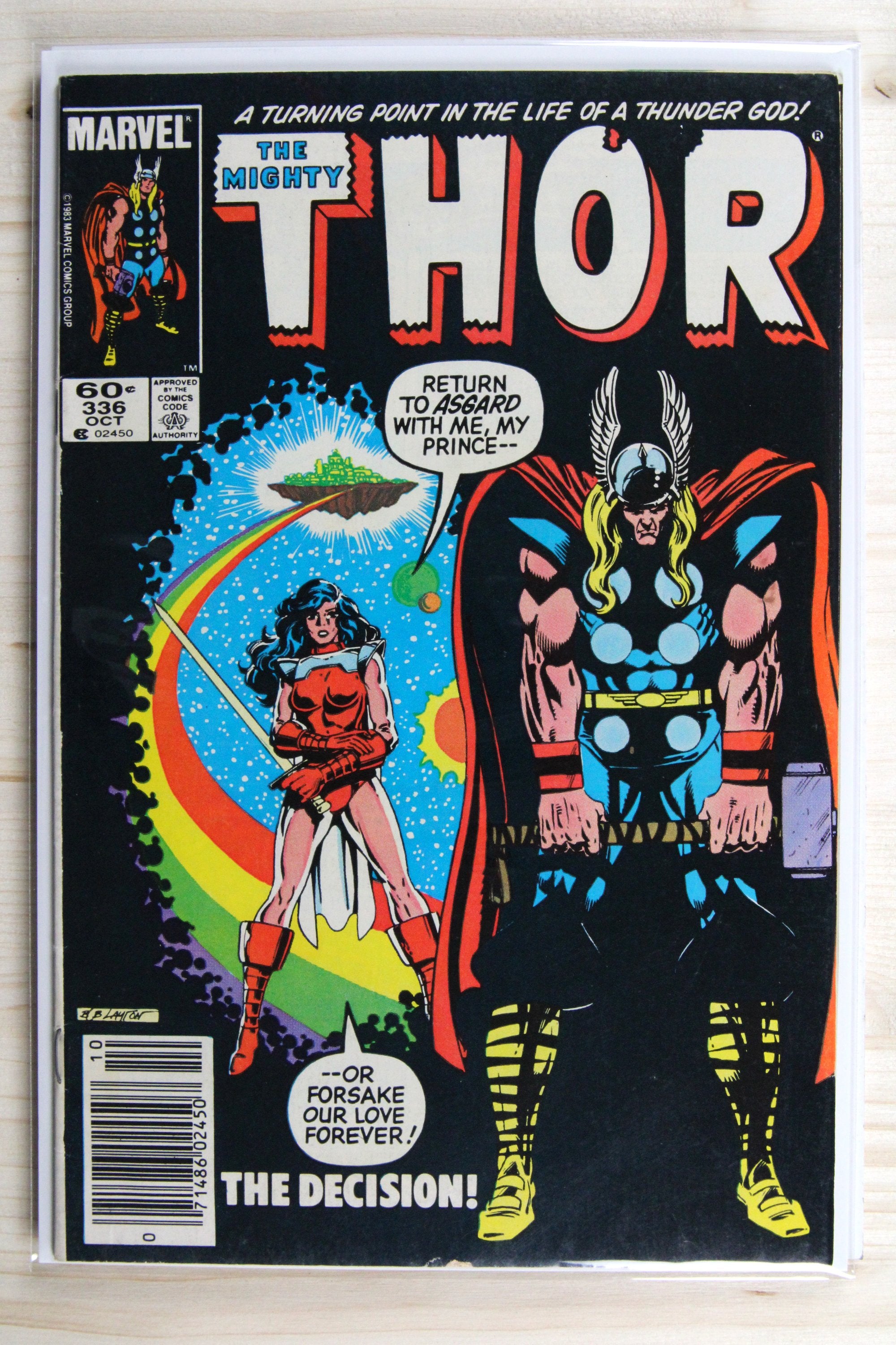 Thor #336 – Marvel (1983) 8.5 VF+ Newsstand