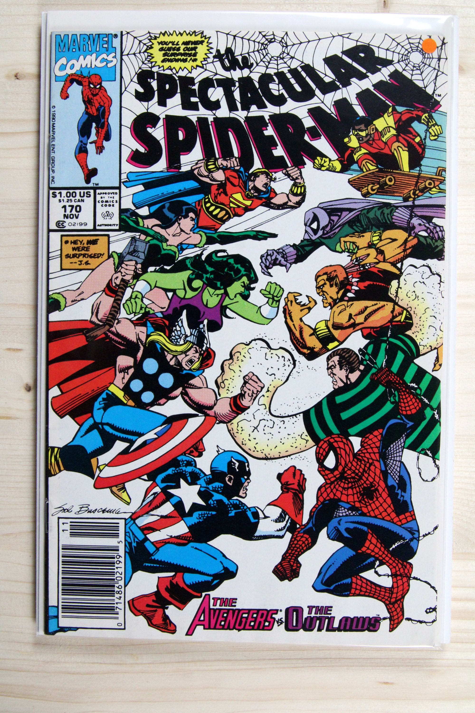 The Spectacular Spider-Man #170 – Marvel (1990) 8.0 VF Newsstand