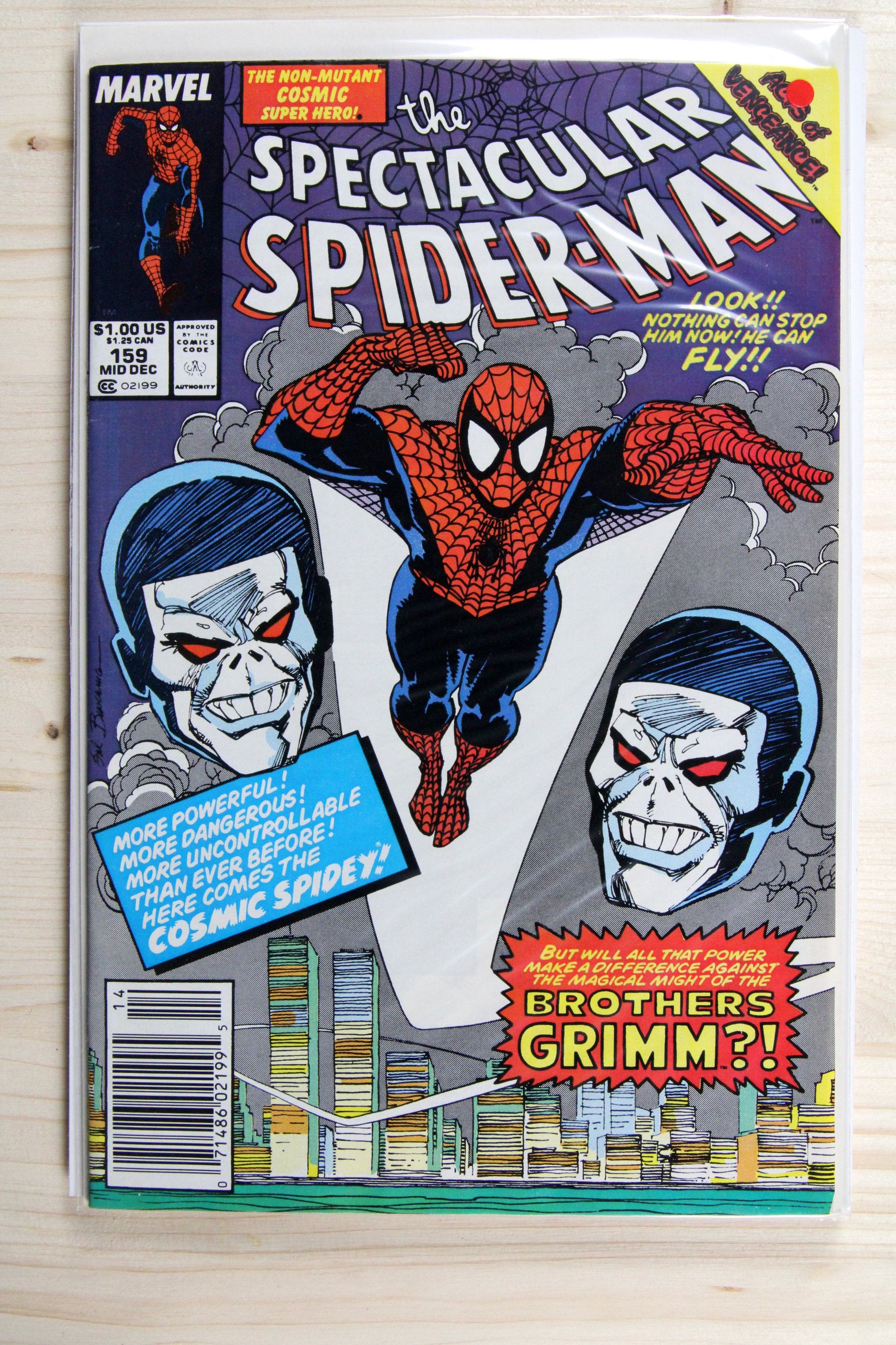 The Spectacular Spider-Man #159 – Marvel (1989) 9.0 VF/NM "Avengers" Acts of Vengeance | Newsstand