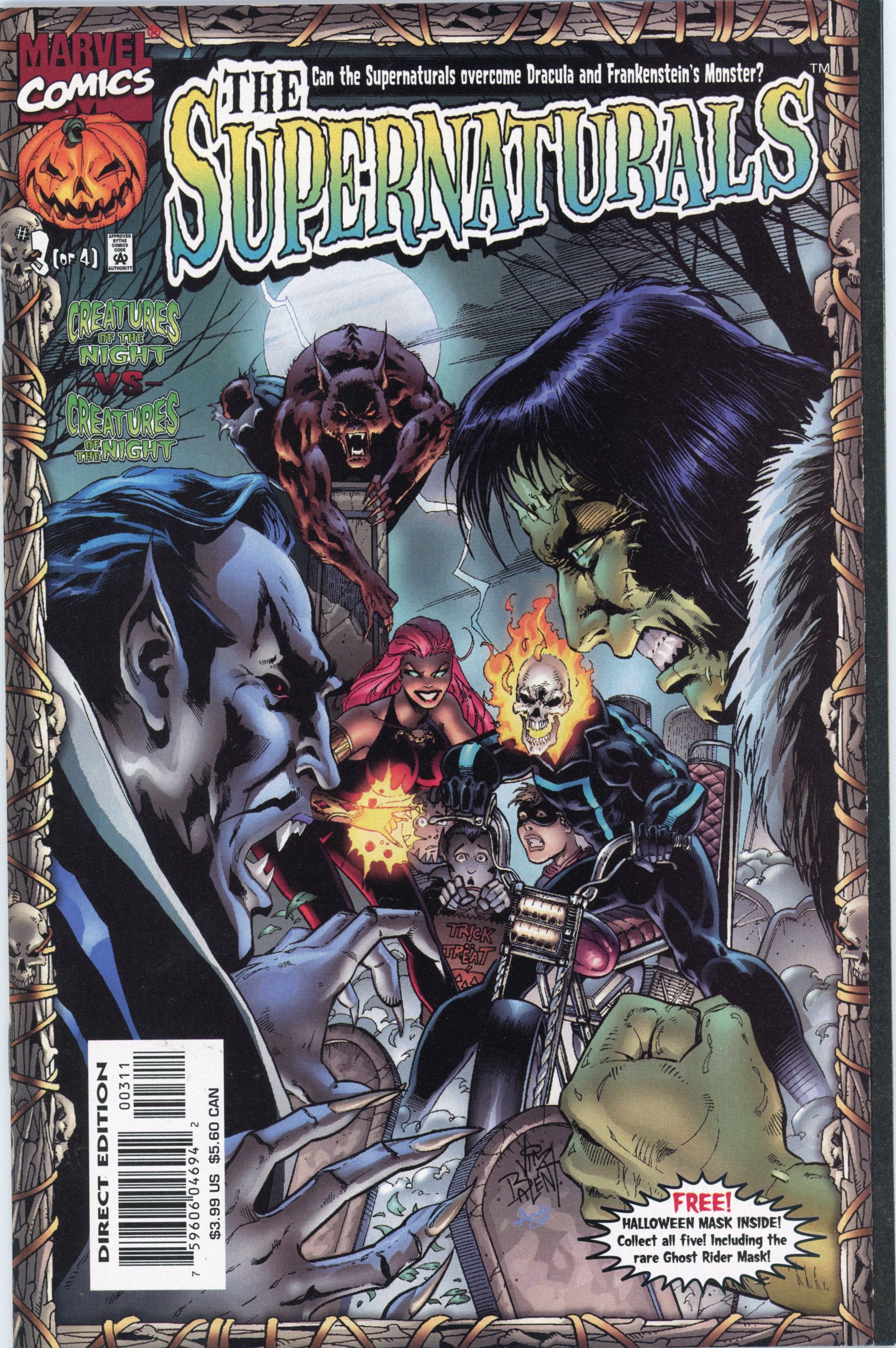 The Supernaturals #1-3 – Marvel (1998) Comic Set