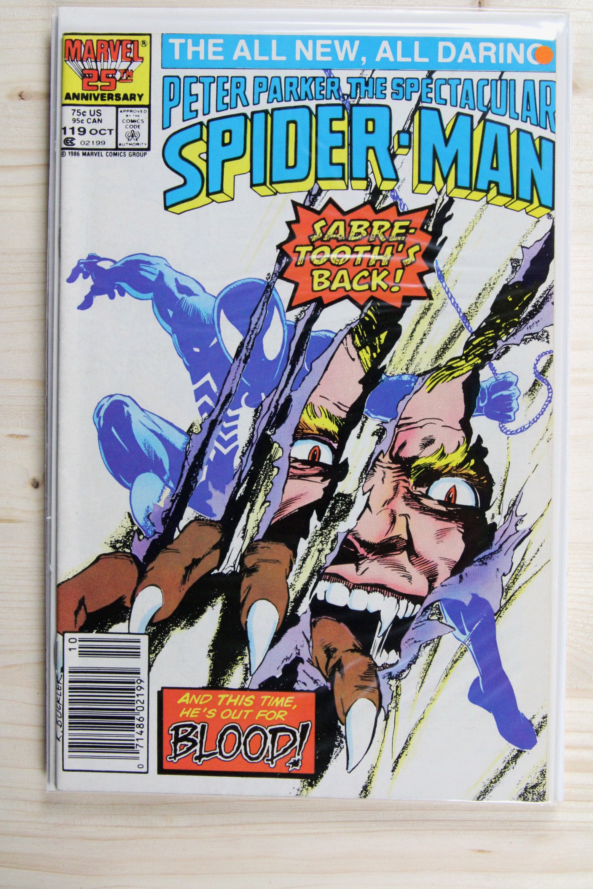Peter Parker, the Spectacular Spider-Man #119 – Marvel (1986) 8.5 VF+ Newsstand