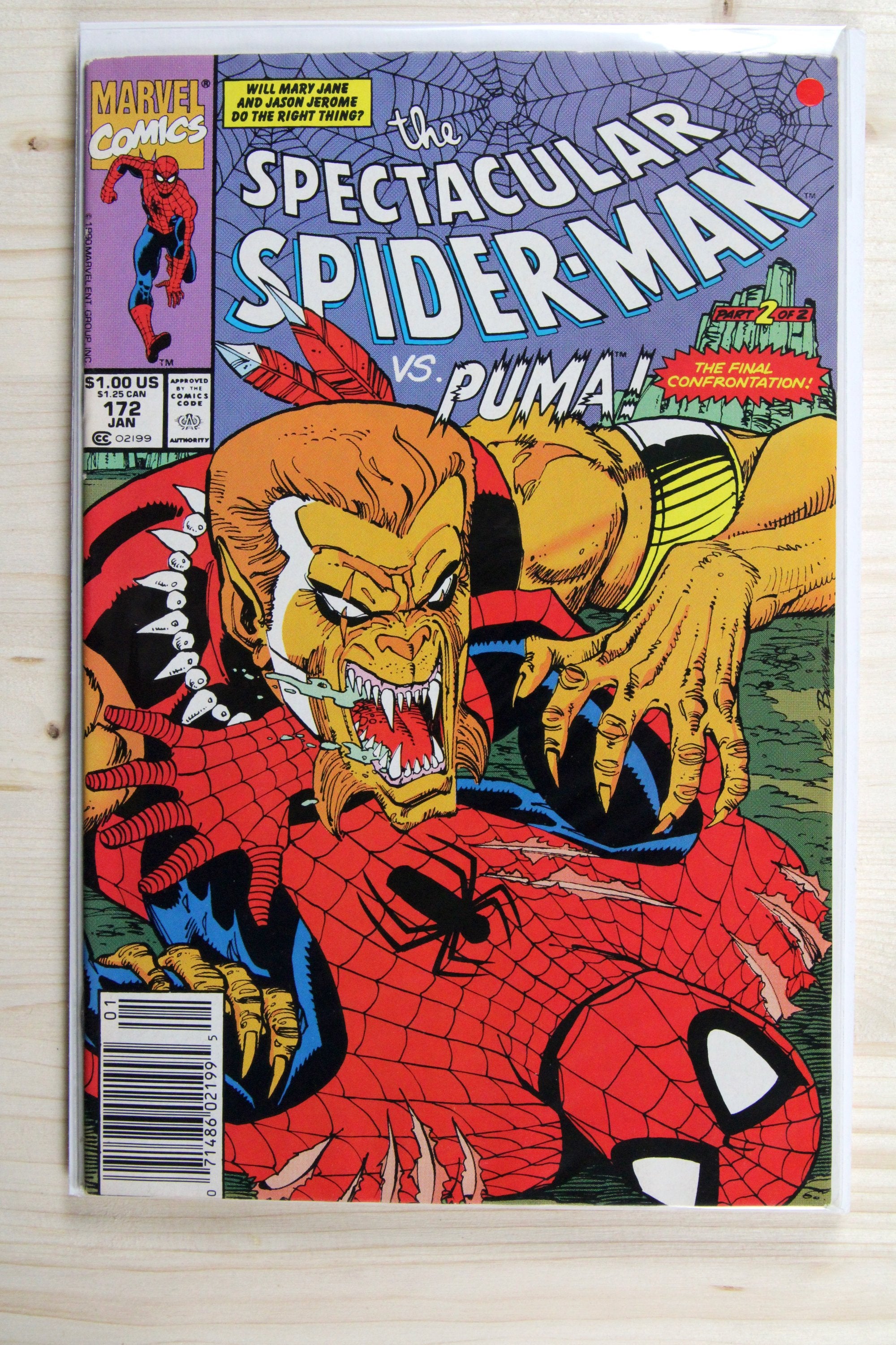 The Spectacular Spider-Man #172 – Marvel (1991) 9.2 NM- Newsstand