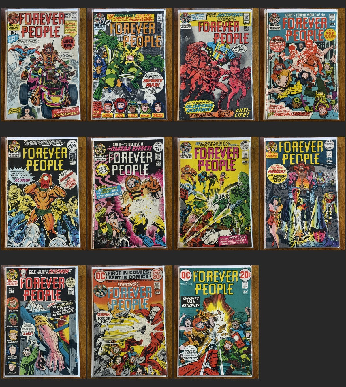 The Forever People #1-11 – DC (1971) Full Series VF Average
