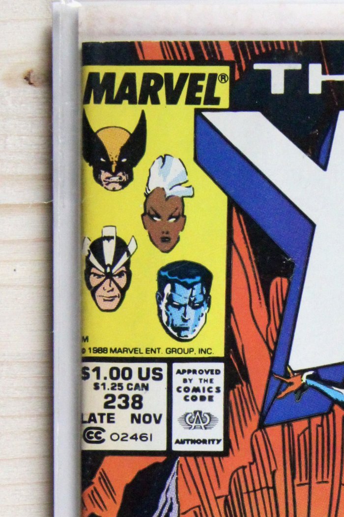 The Uncanny X-Men #238 – Marvel (1988) 8.5 VF+ Chris Claremont story | Marc Silvestri art | Newsstand