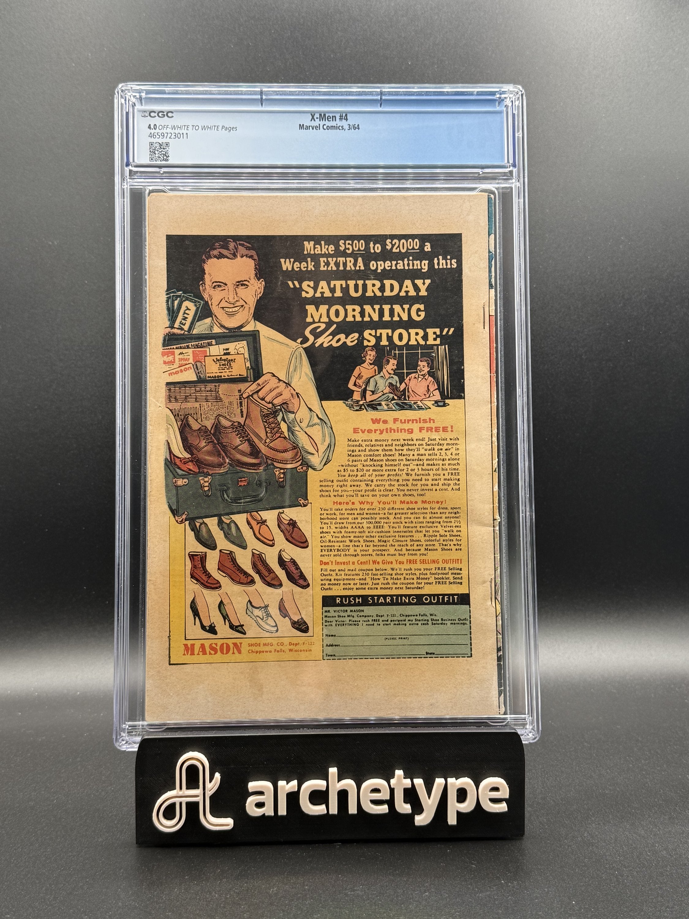 The X-Men #4 – Marvel (1964) CGC 4.0 Off-White to White Pages