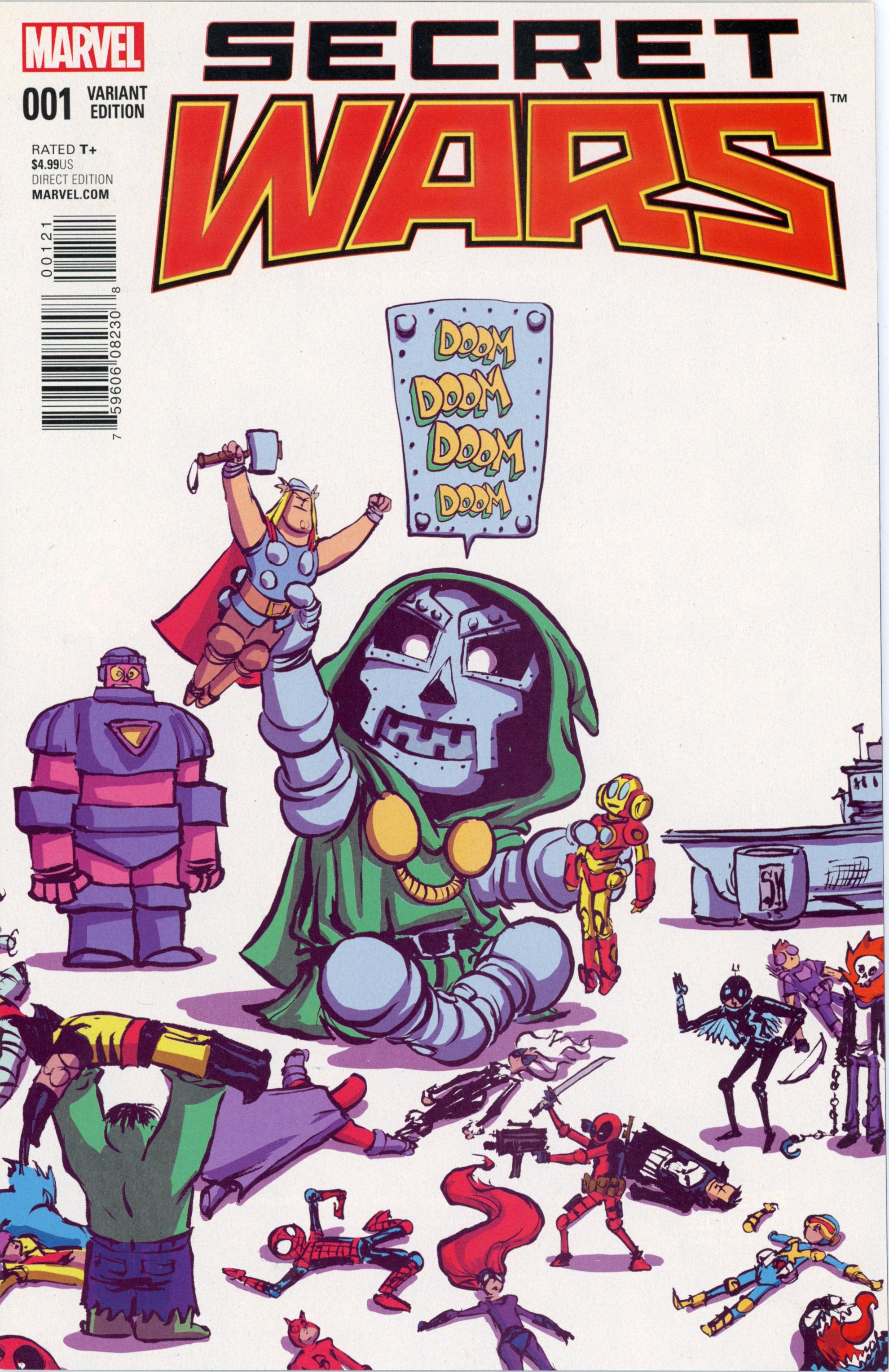 Secret Wars #1 – Marvel (2015) Skottie Young Doom Cover NM