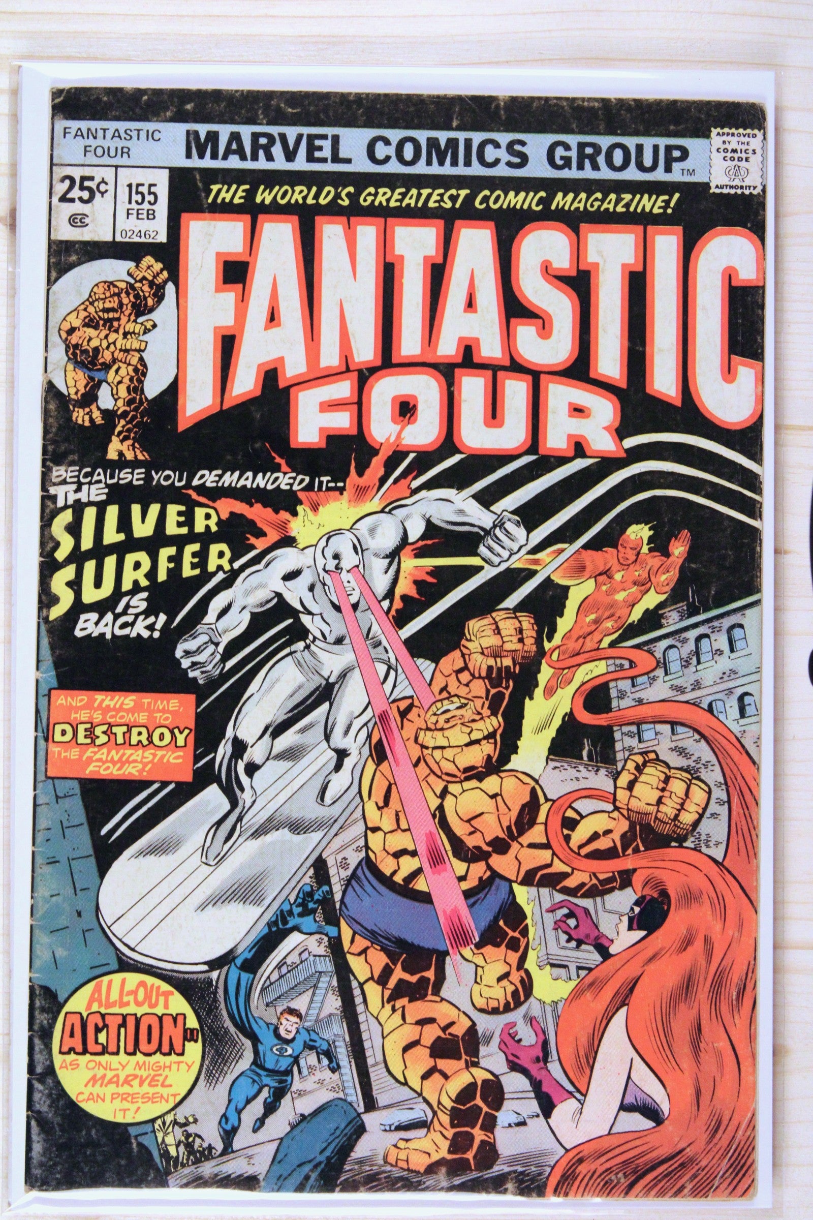 Fantastic Four #155 – Marvel (1975) 4.5 VG+ Joe Sinnott art