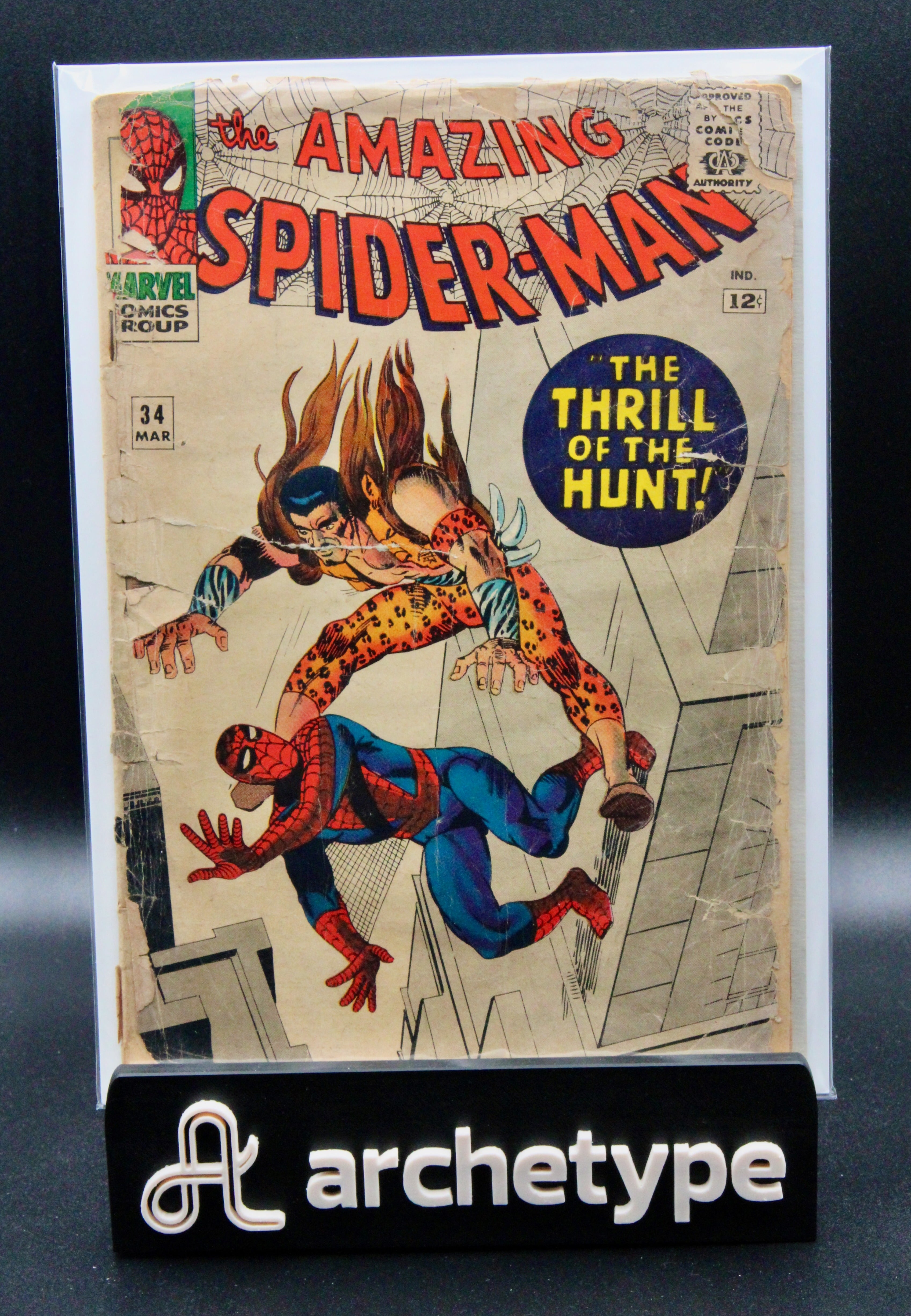 The Amazing Spider-Man #34 – Marvel (1966) GD- Kraven the Hunter Box17