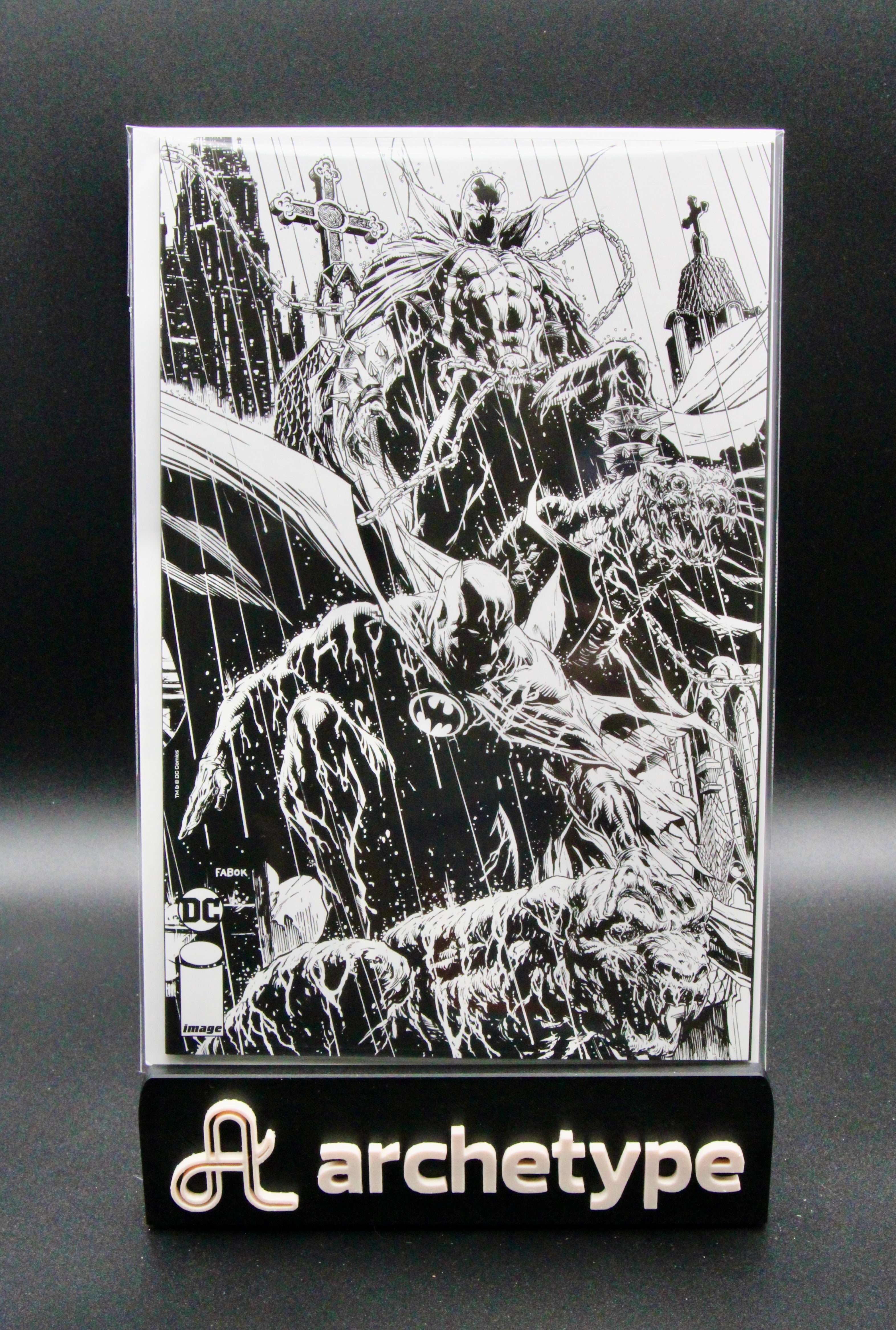 Batman / Spawn #1 – DC Comics (2023) Black and White Incentive Variant box18