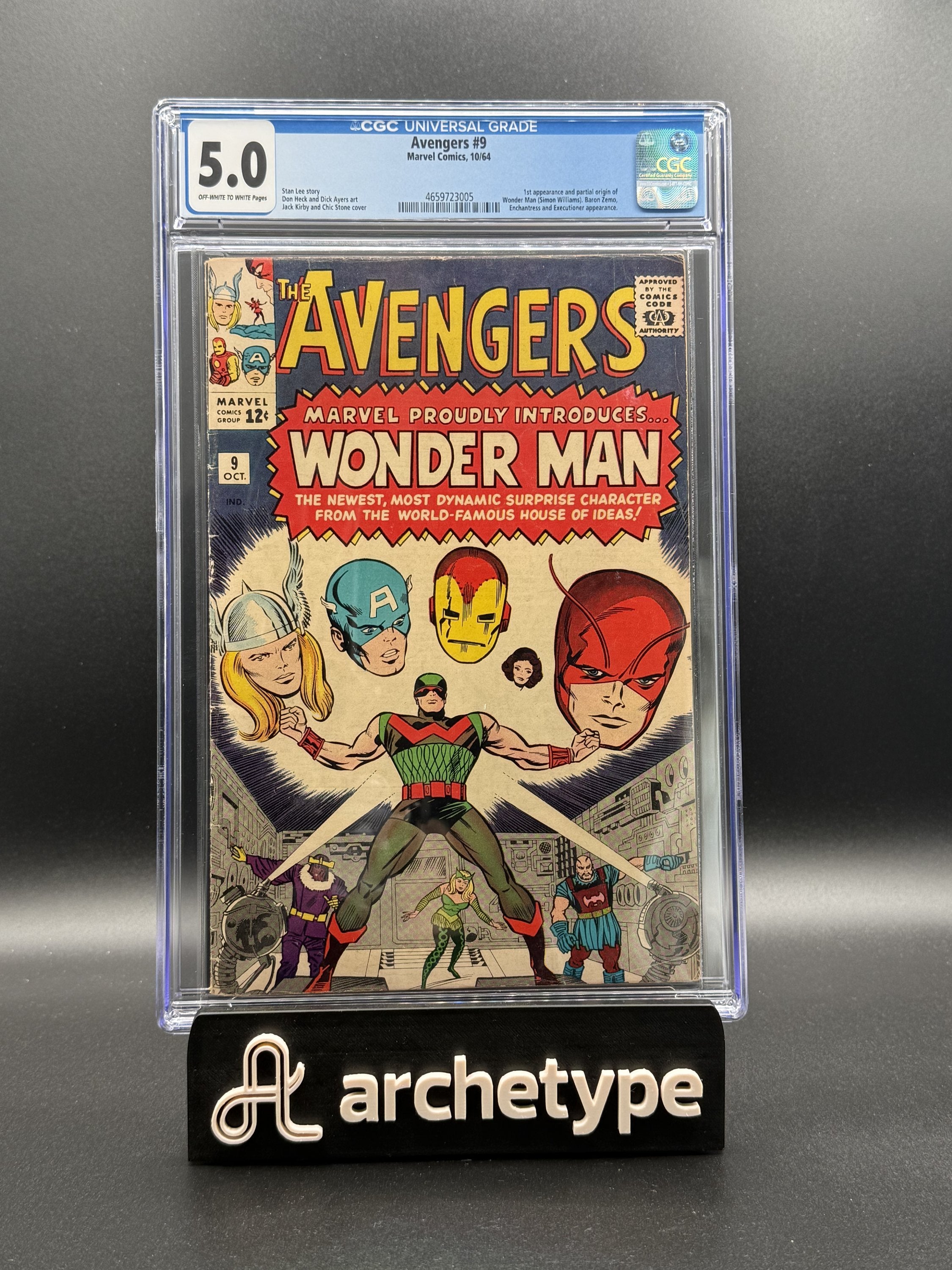 The Avengers #9 – Marvel (1964) CGC 5.0 Off-White to White Pages