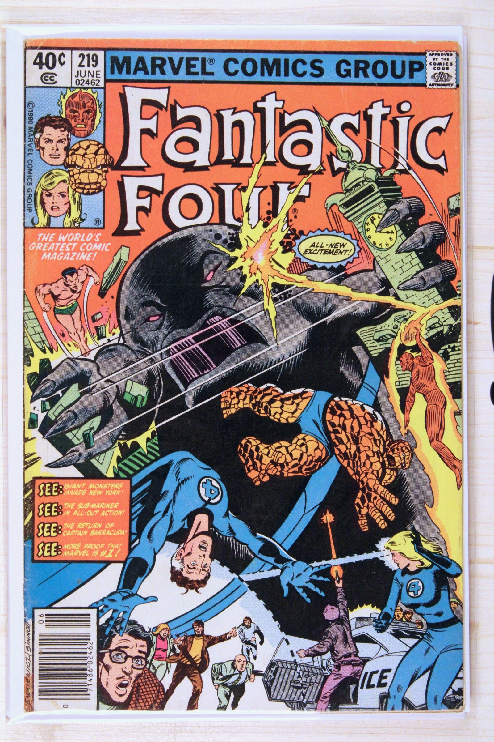 Fantastic Four #219 – Marvel (1980) 6.0 FN Joe Sinnott cover | Newsstand Edition
