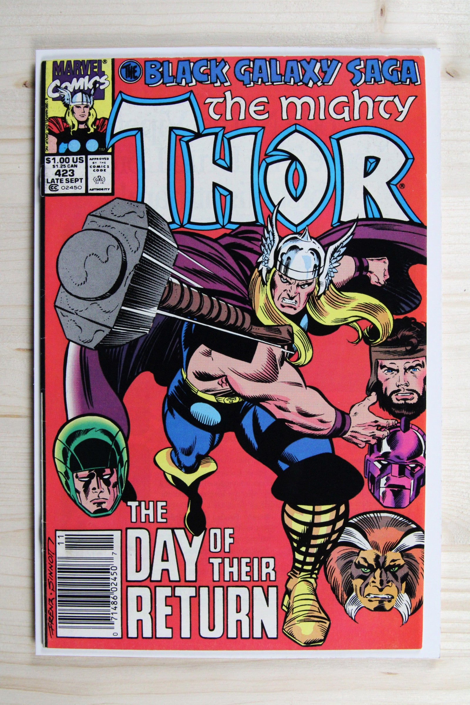 The Mighty Thor #423 – Marvel (1990) 8.5 VF+ Joe Sinnott
