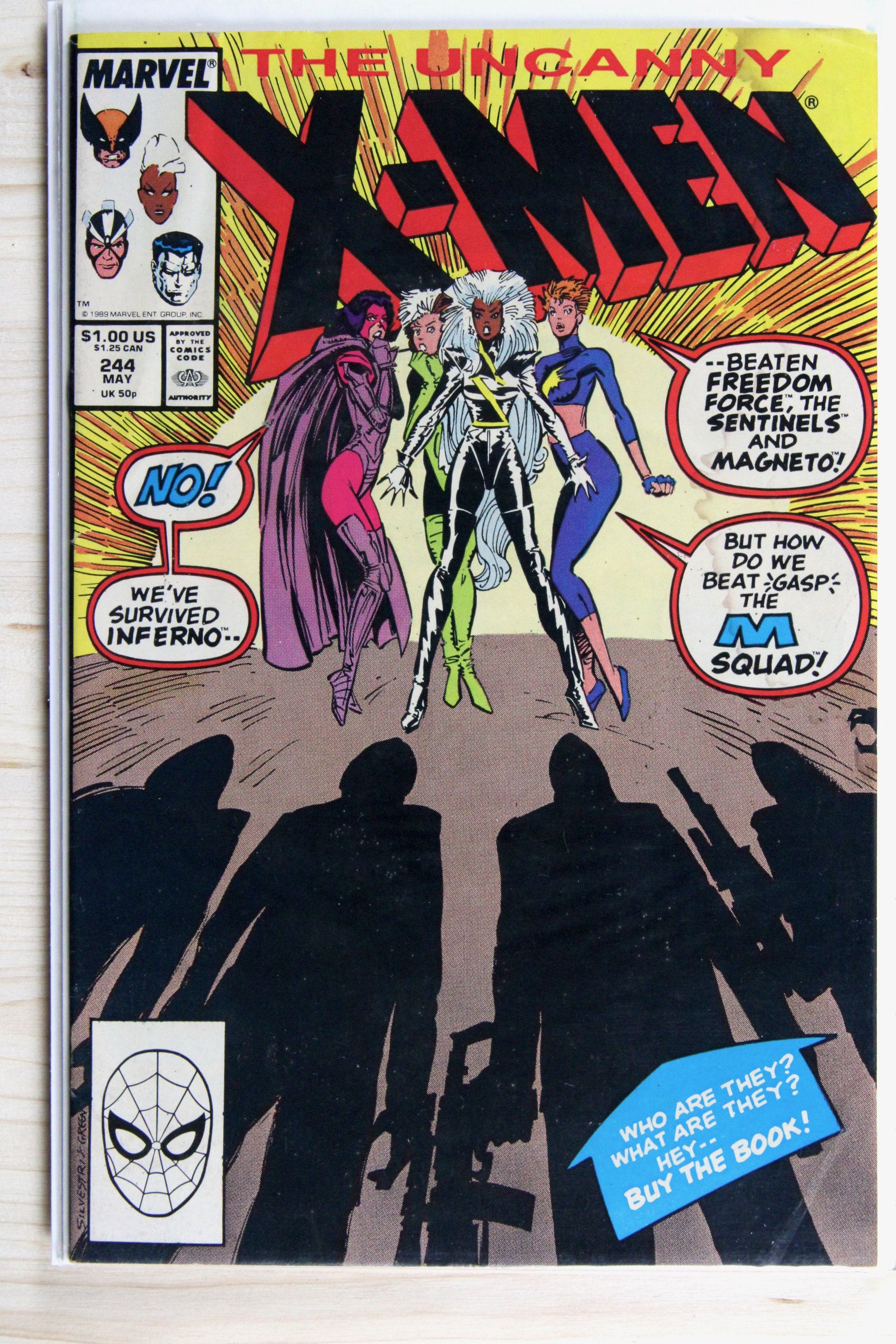 The Uncanny X-Men #244 – Marvel (1989) 8.0 VF Chris Claremont story | Marc Silvestri art