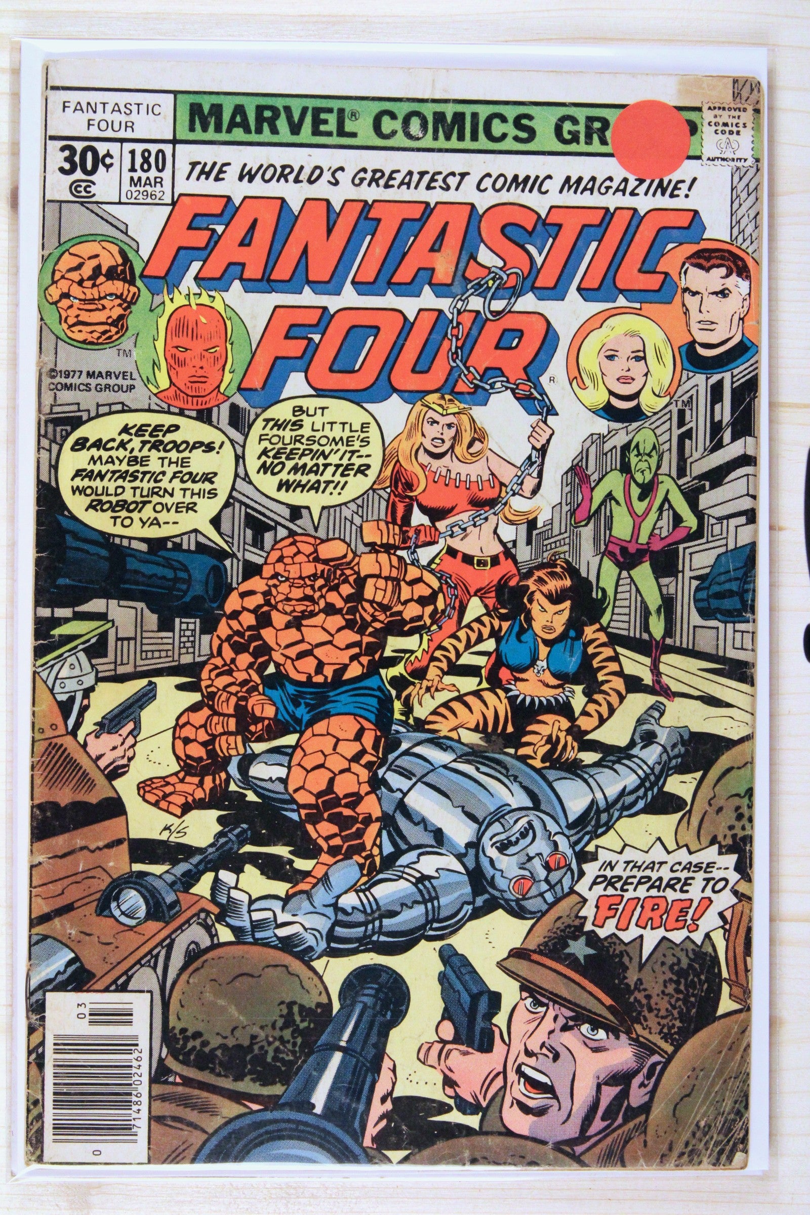 Fantastic Four #180 – Marvel (1977) 6.0 FN Jack Kirby art | Joe Sinnott | Newsstand Edition