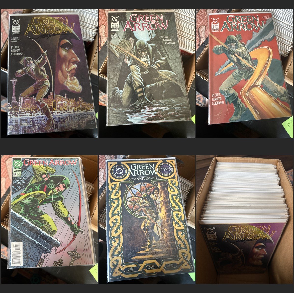 Green Arrow #1-80 – DC (1988) #1 Signed Mike Grell Run Lot