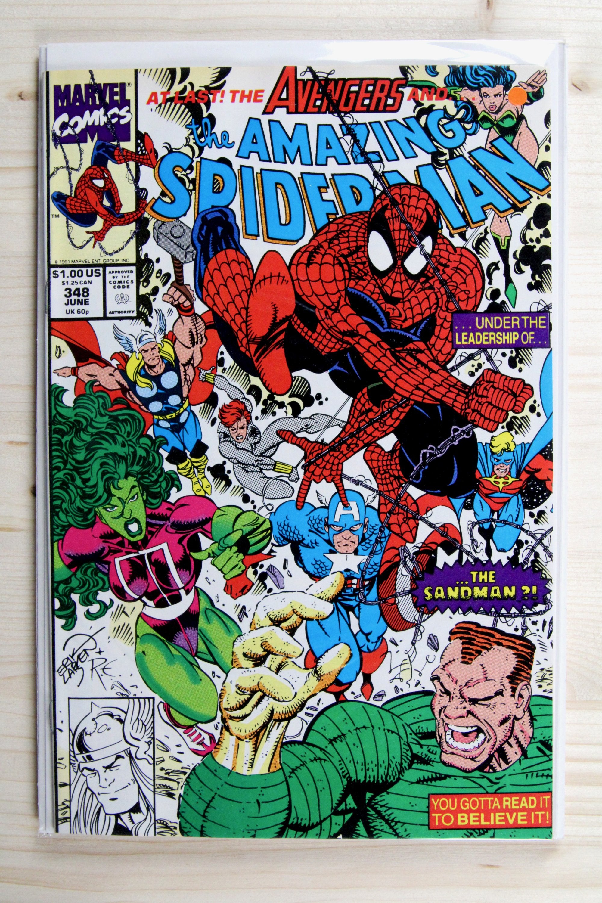 The Amazing Spider-Man #348 – Marvel (1991) 9.4 NM Erik Larsen art
