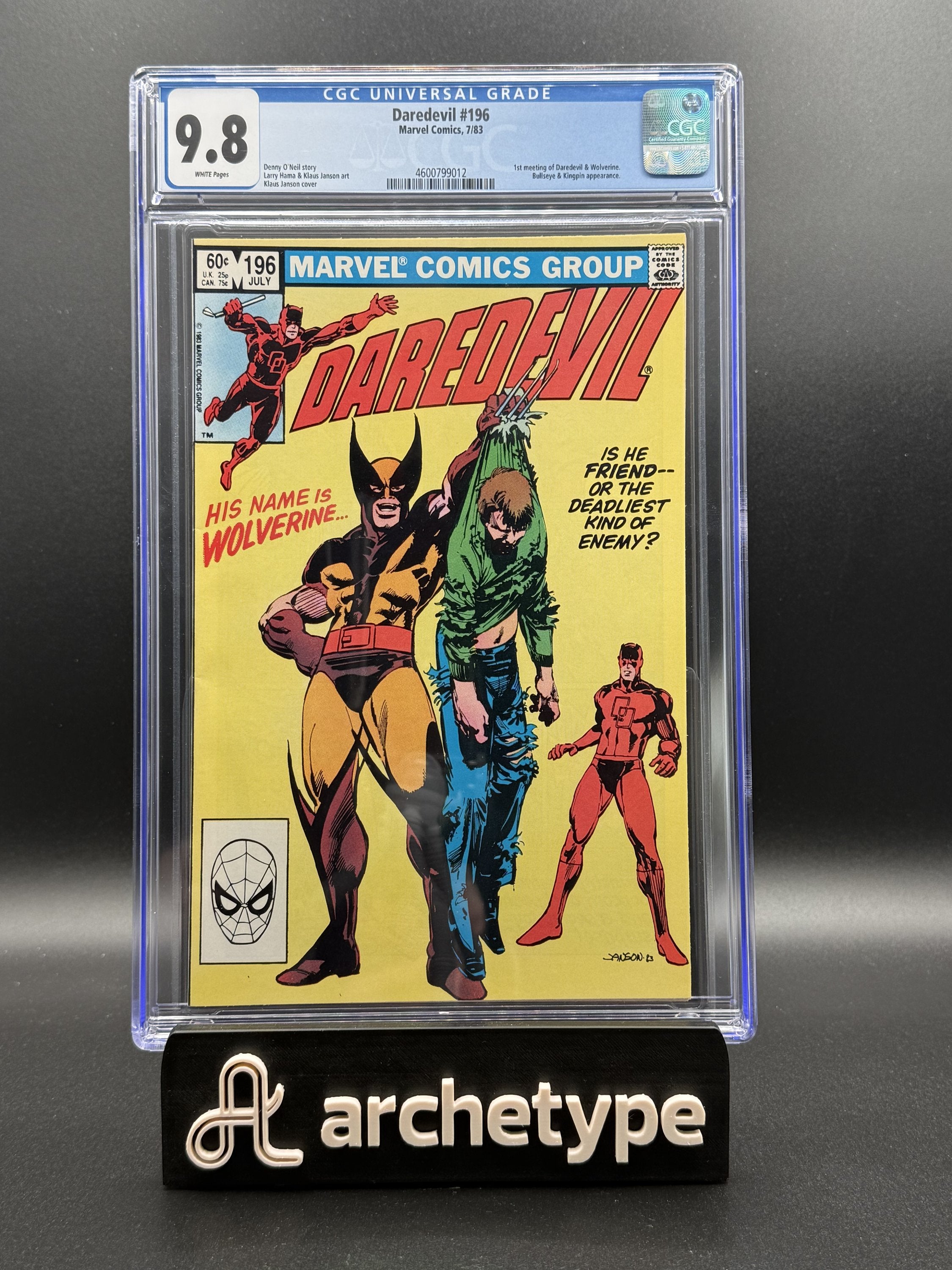 Daredevil #196 – Marvel (1983) CGC 9.8 White Pages