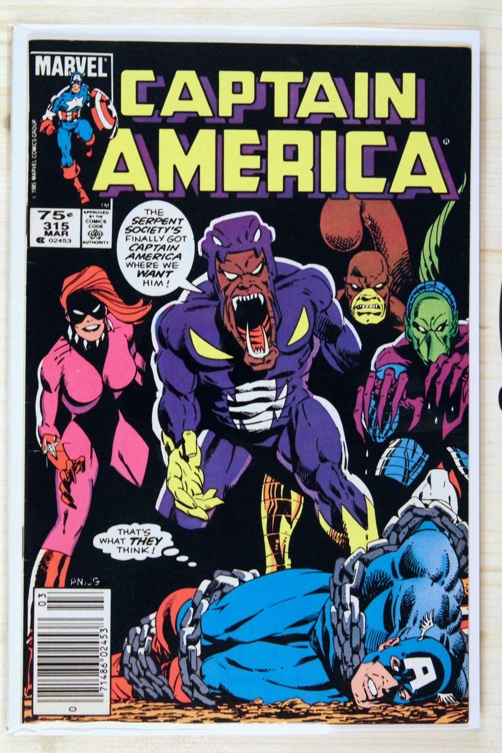Captain America #315 – Marvel (1986) 8.0 VF Newsstand Edition