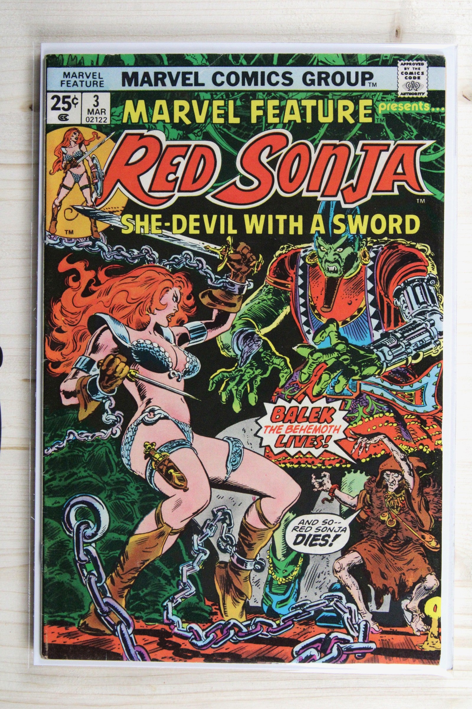 Marvel Feature: Red Sonja #3 – Marvel (1976) 7.5 VF-