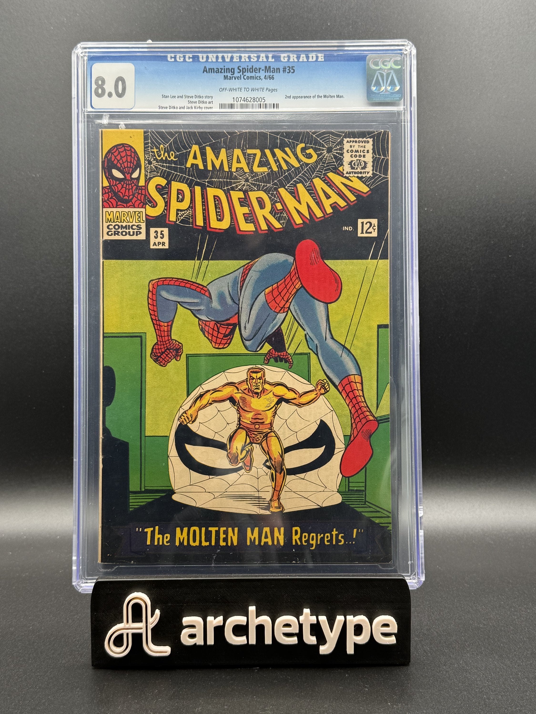 The Amazing Spider-Man #35 – Marvel (1966) CGC 8.0 (cracked case)