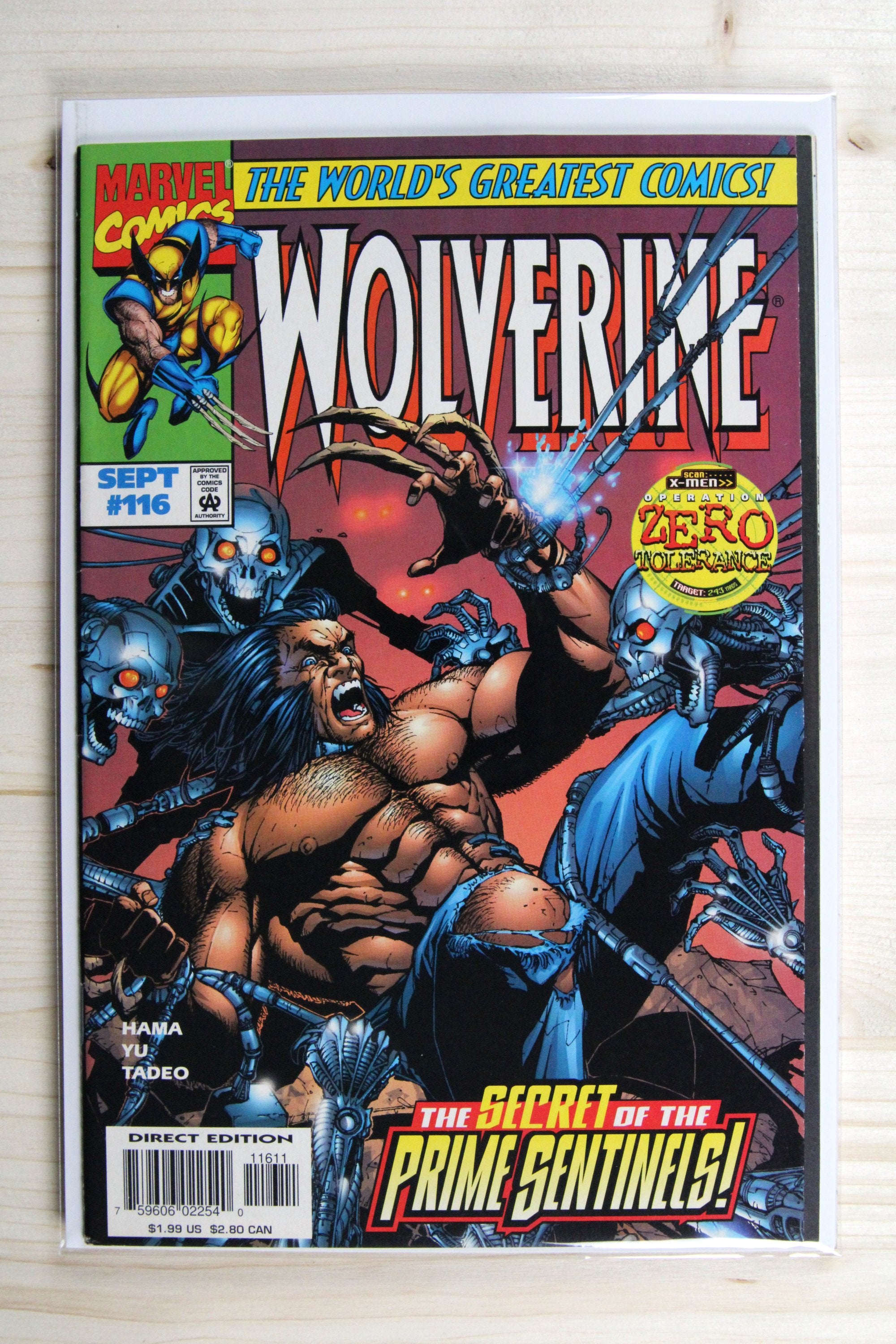 Wolverine #116 – Marvel (1997) 9.2 NM- "X-Men" Operation: Zero Tolerance | Direct Edition