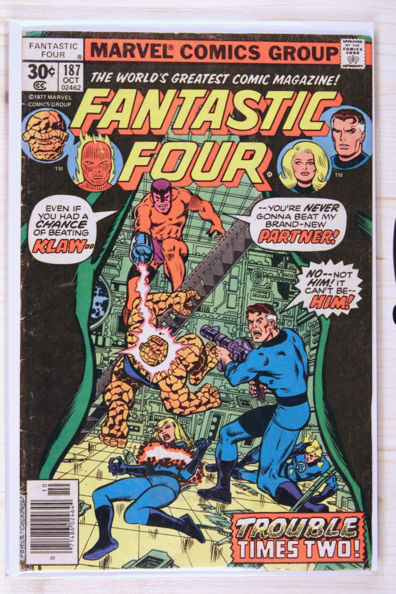 Fantastic Four #187 – Marvel (1977) 5.5 FN- Joe Sinnott | Newsstand Edition